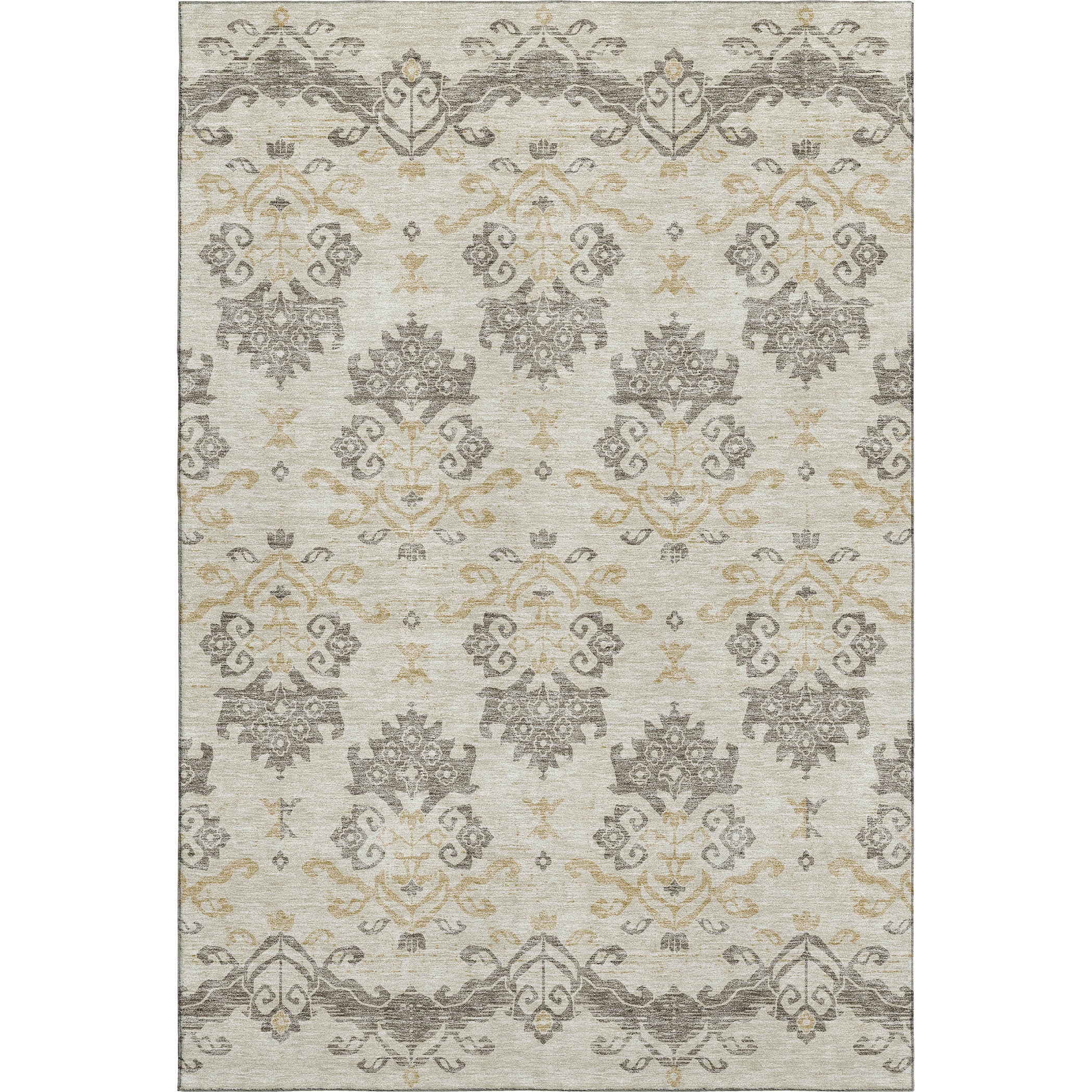 Sarajevo Machine Washable Transitional Beige Brown Rug 2'6" x 3'10" #shape_Rectangle