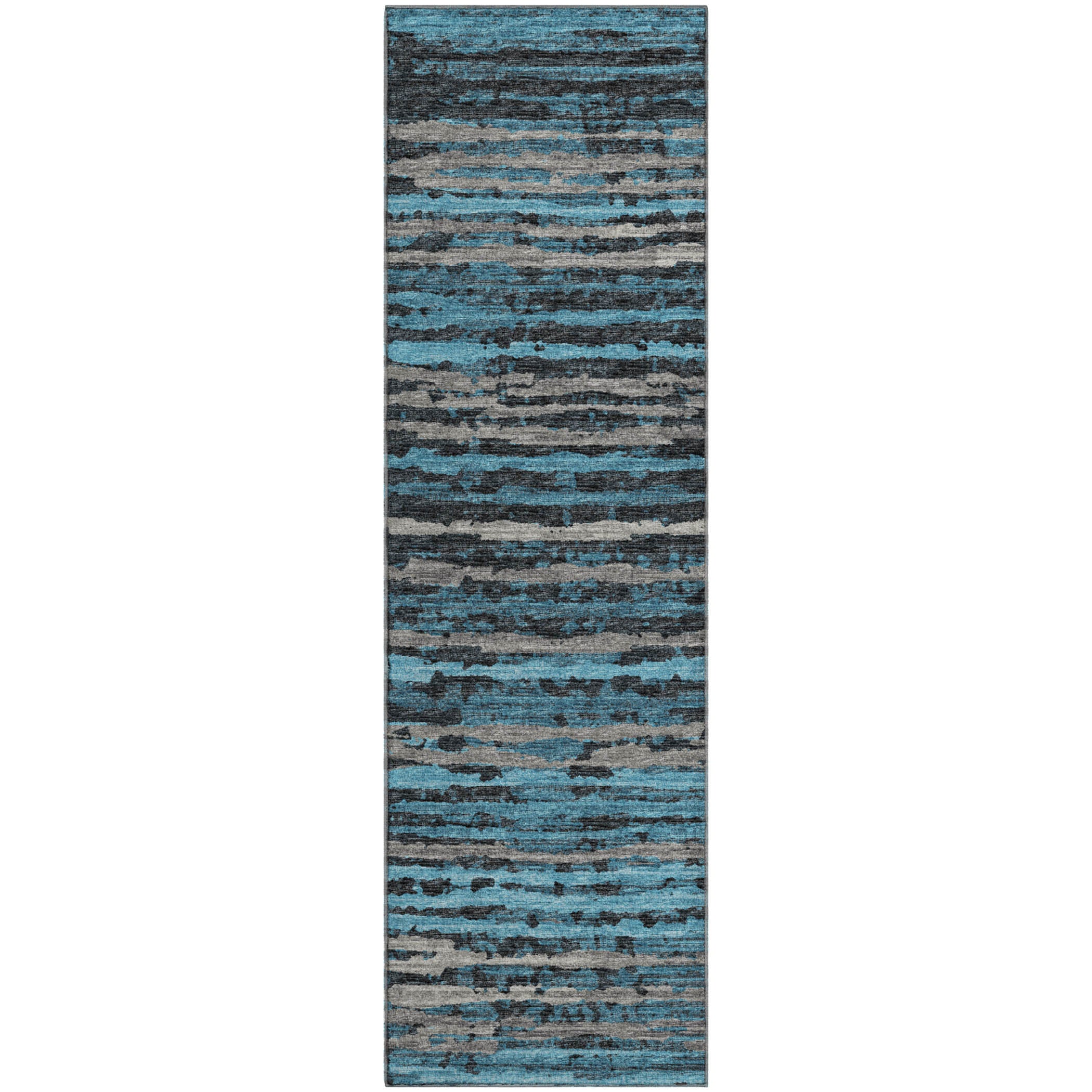 Bruges Machine Washable Transitional Peacock Multi Rug 2'3" x 7'6" #shape_Runner