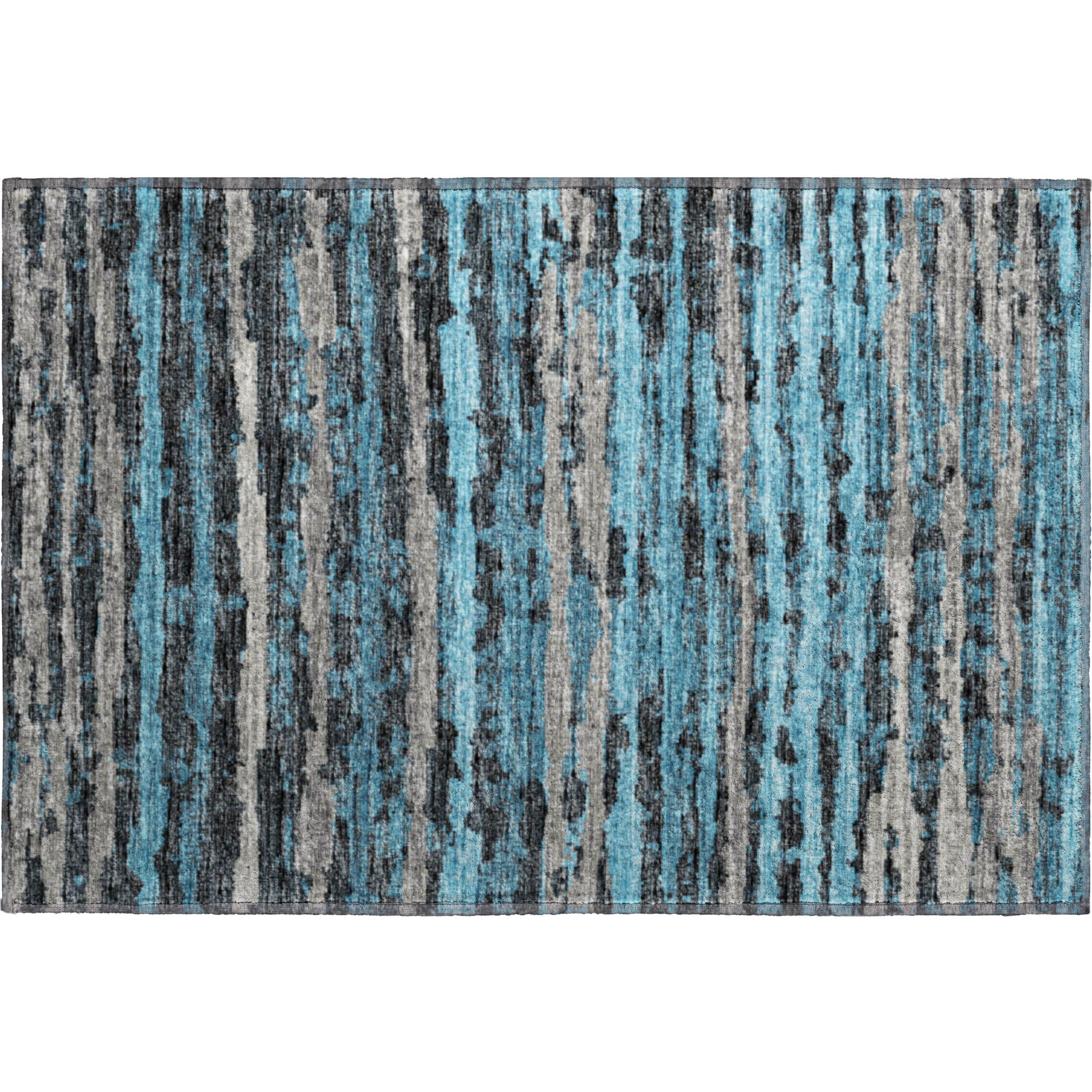 Bruges Machine Washable Transitional Peacock Multi Rug 1'8" x 2'6" #shape_Rectangle