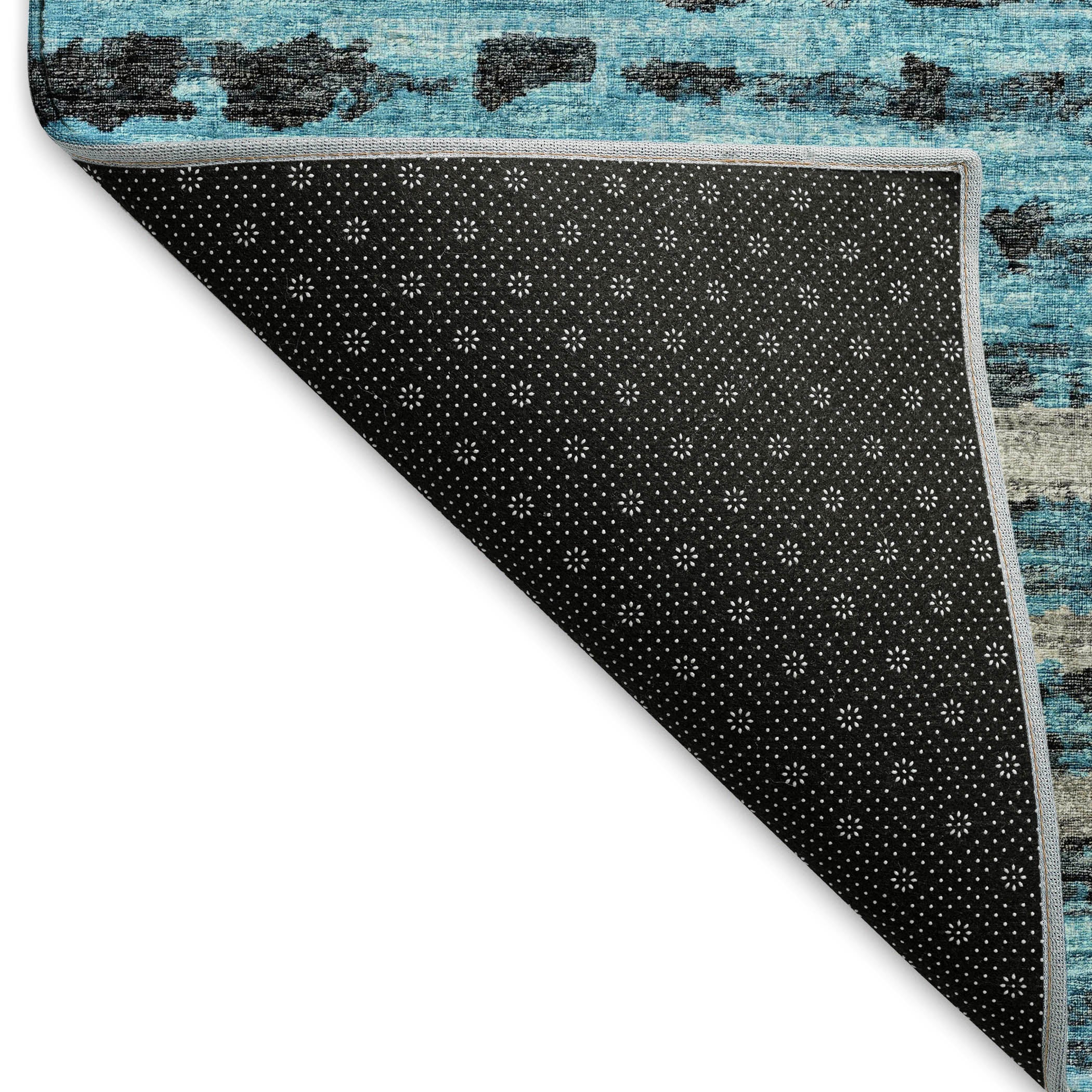Bruges Machine Washable Transitional Peacock Multi Rug 1'8" x 2'6" #shape_Rectangle