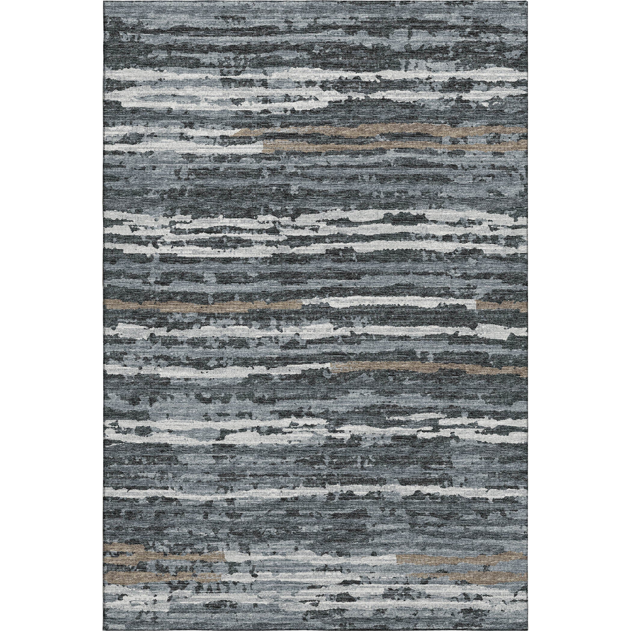 Bruges Machine Washable Transitional Shadow Gray Rug 2'6" x 3'10" #shape_Rectangle