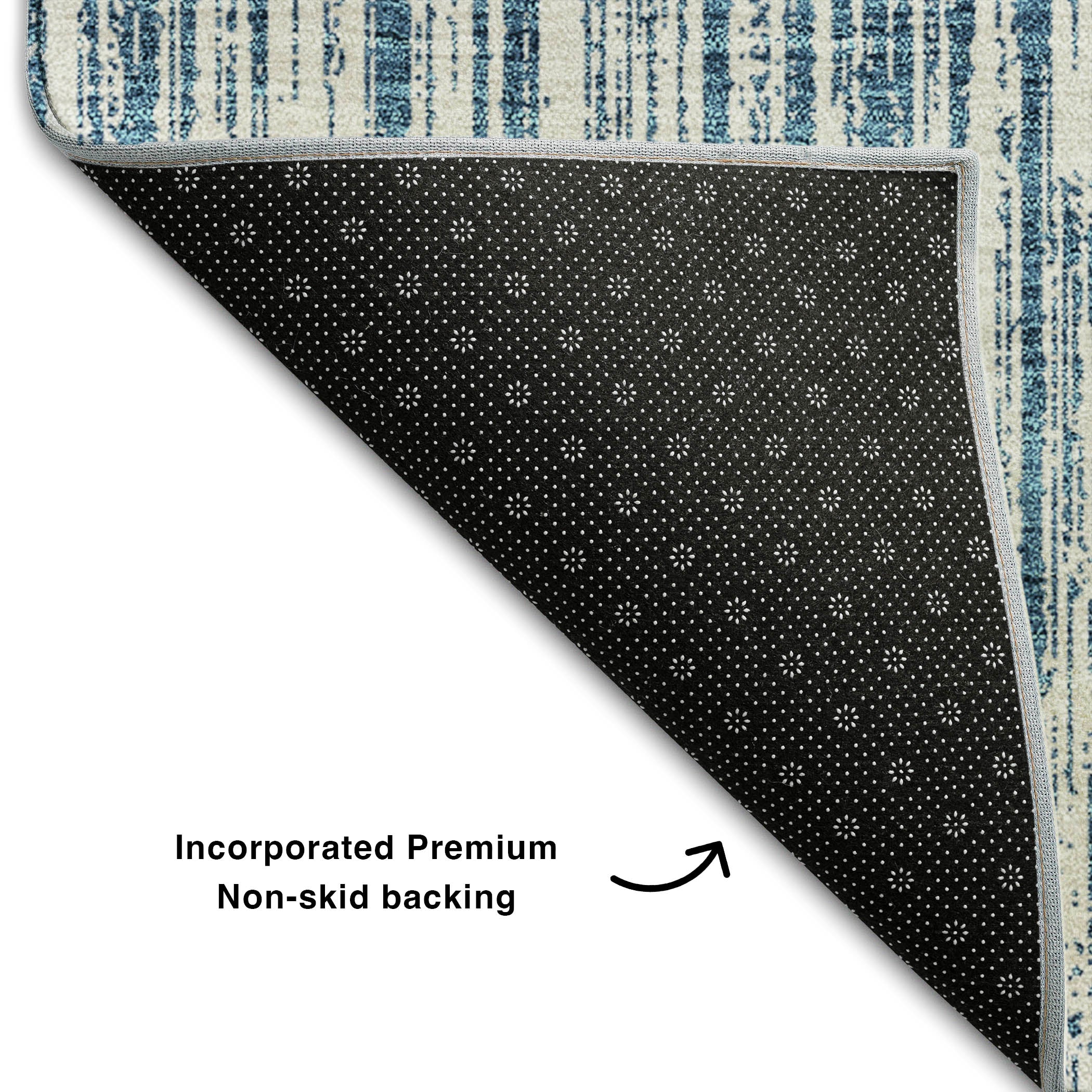 Athens Machine Washable Transitional Blue Rug 1'8" x 2'6" #shape_Rectangle