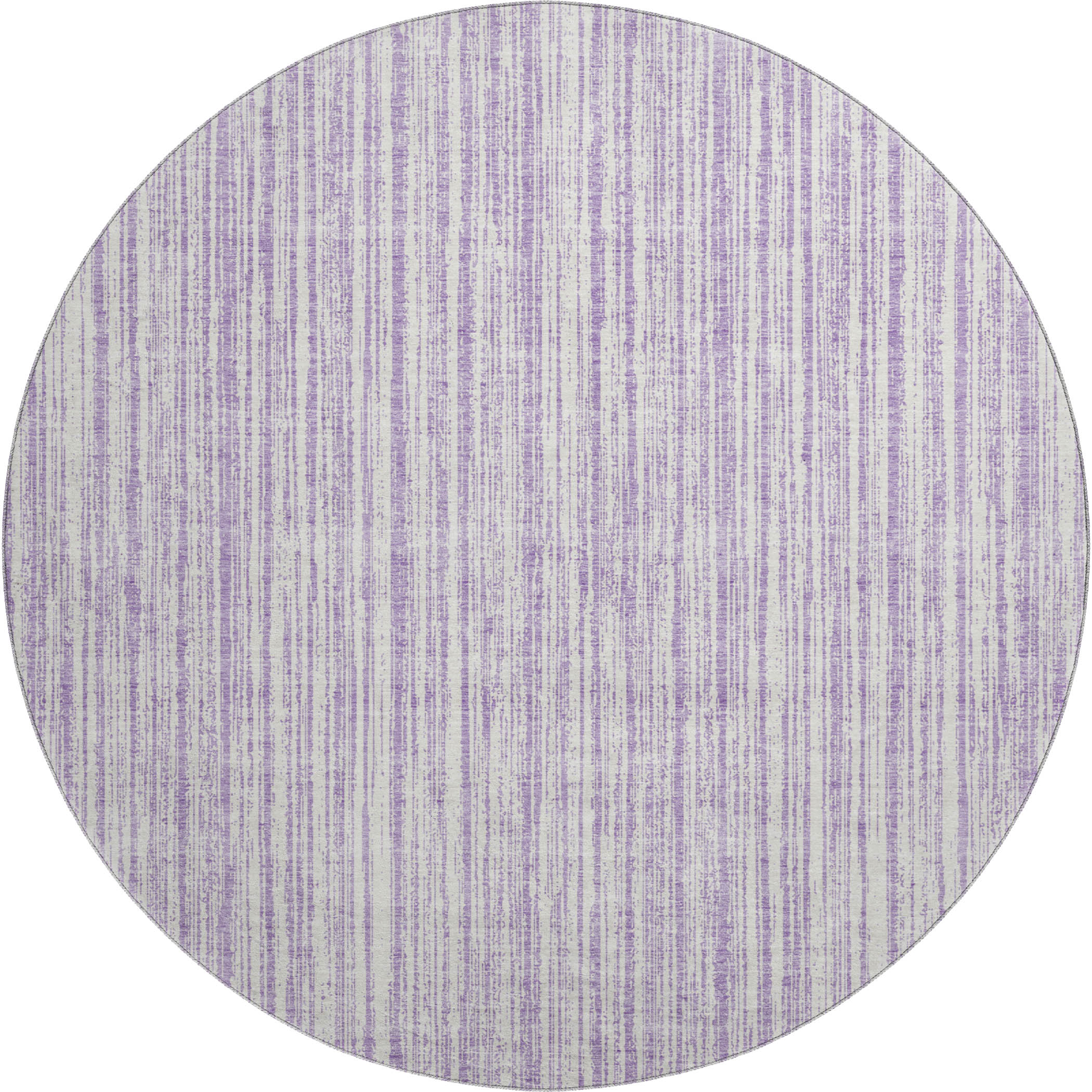 Athens Machine Washable Transitional Lavender Purple Rug 8' x 8' #shape_Round