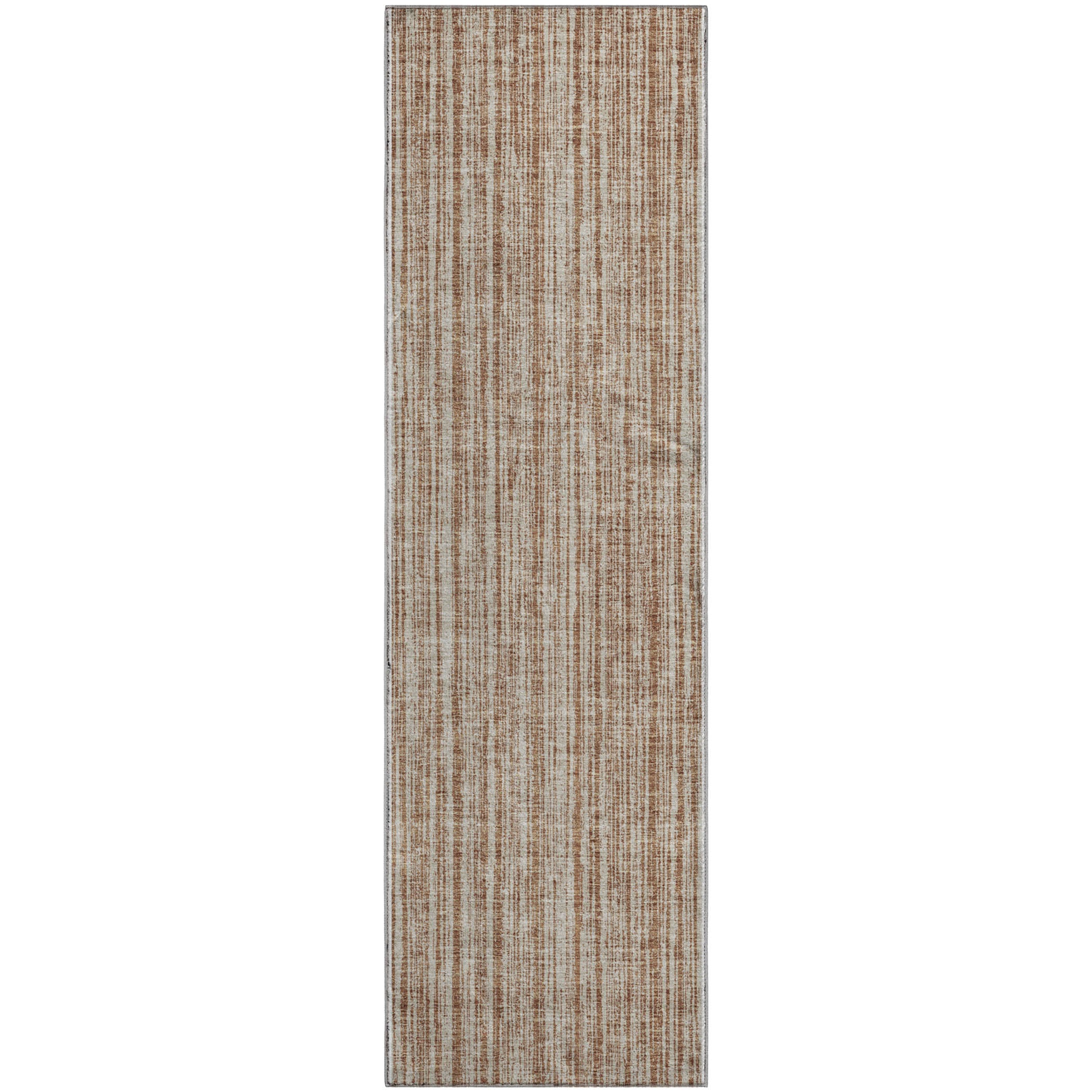 Athens Machine Washable Transitional Paprika Orange Rug 2'3" x 7'6" #shape_Runner