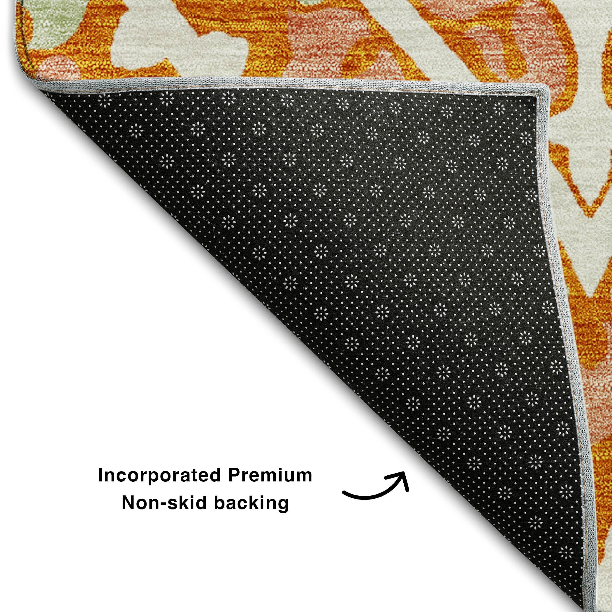Havana Machine Washable Transitional Orange Rug 1'8" x 2'6" #shape_Rectangle