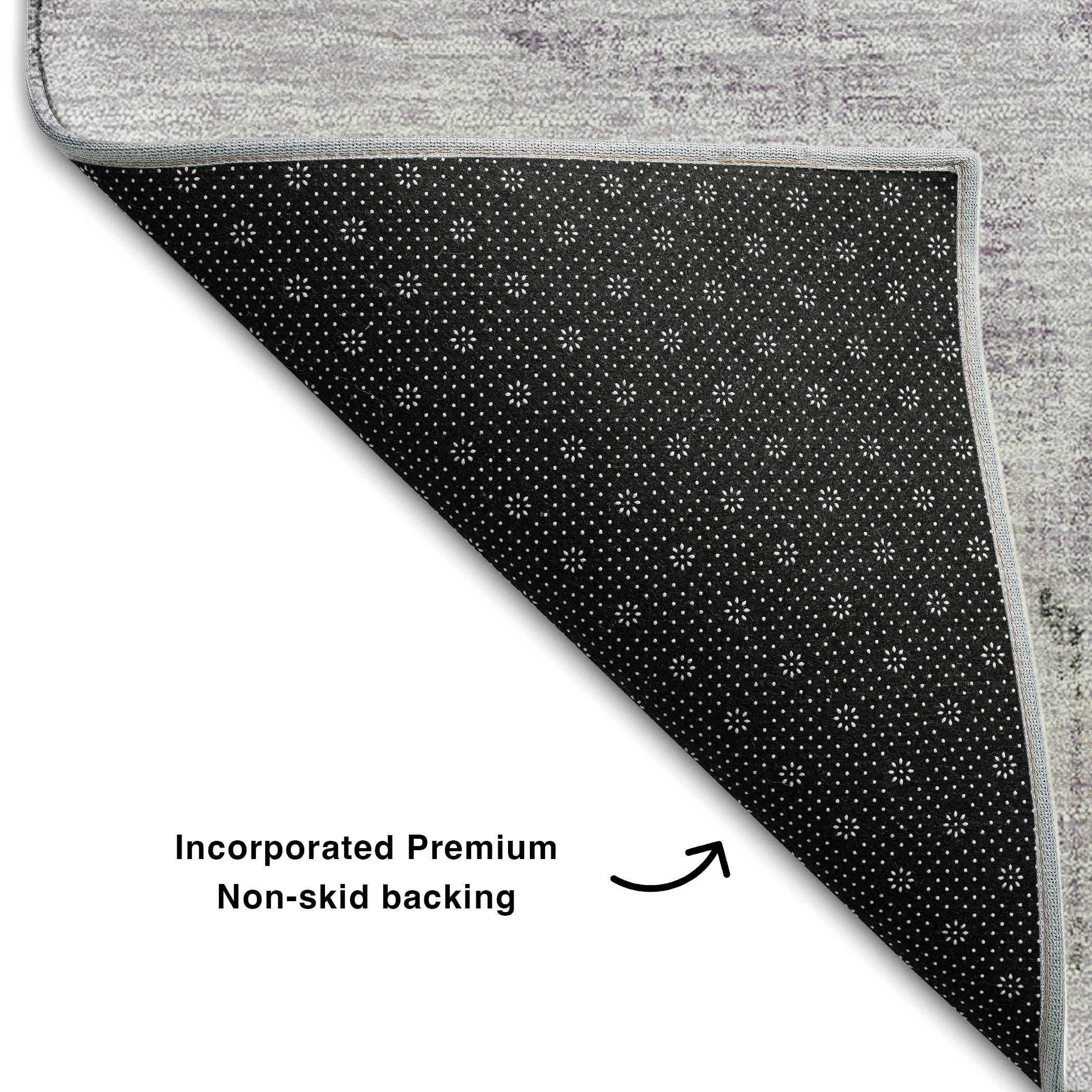 Kathmandu Machine Washable Traditional Lavender Purple Rug 1'8" x 2'6" #shape_Rectangle