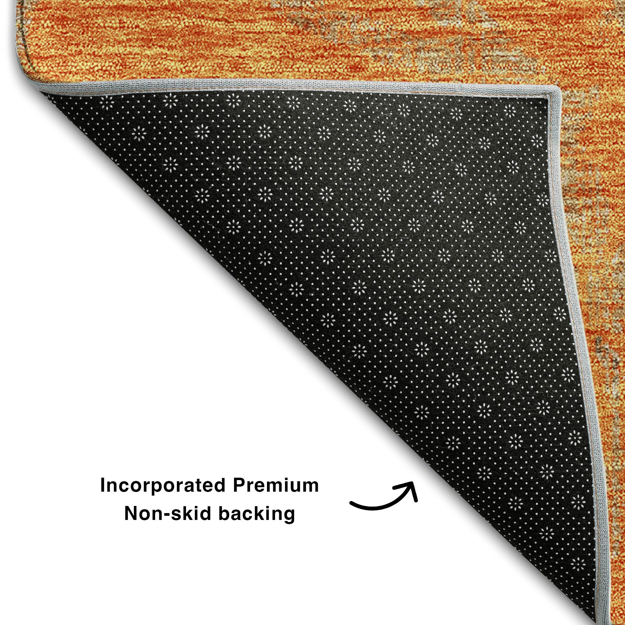 Kathmandu Machine Washable Traditional Orange Rug 1'8" x 2'6" #shape_Rectangle