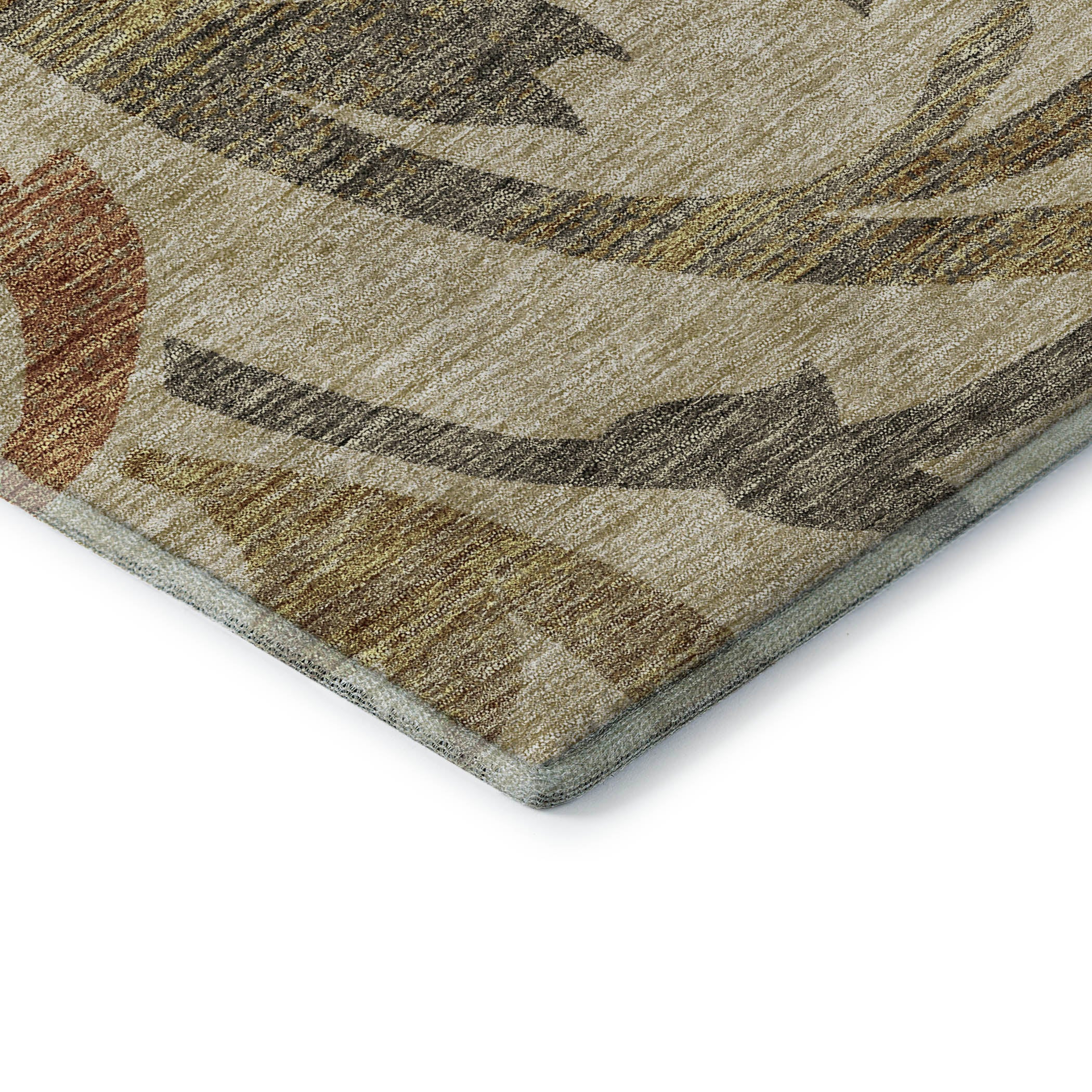 Salzburg Machine Washable Transitional Beige Brown Rug 1'8" x 2'6" #shape_Rectangle