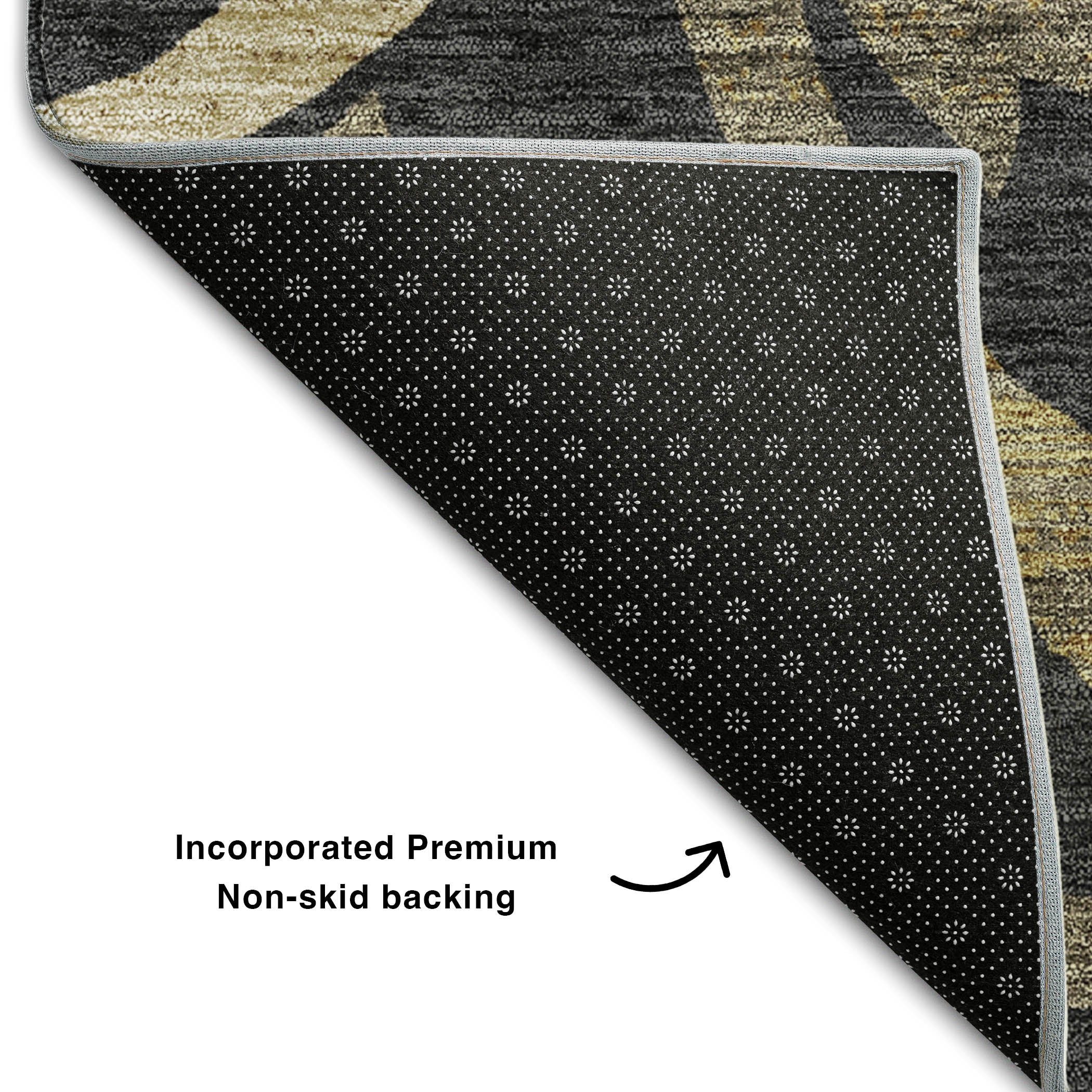 Salzburg Machine Washable Transitional Black Rug 1'8" x 2'6" #shape_Rectangle
