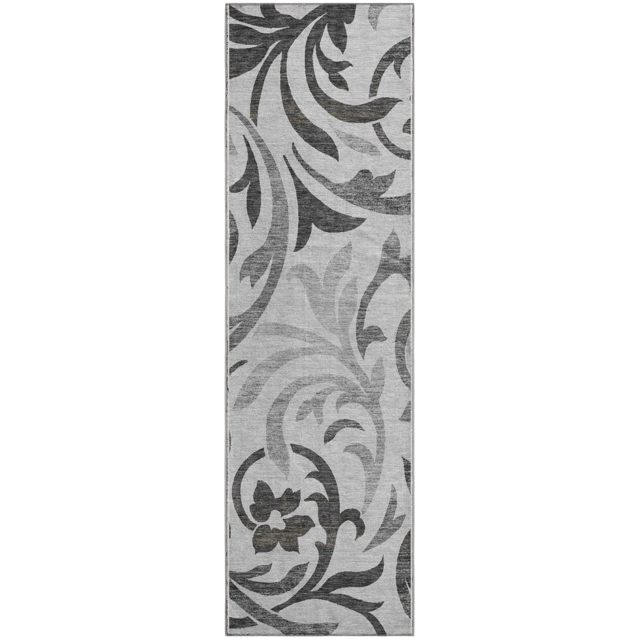 Salzburg Machine Washable Transitional Gray Rug 2'3" x 7'6" #shape_Runner