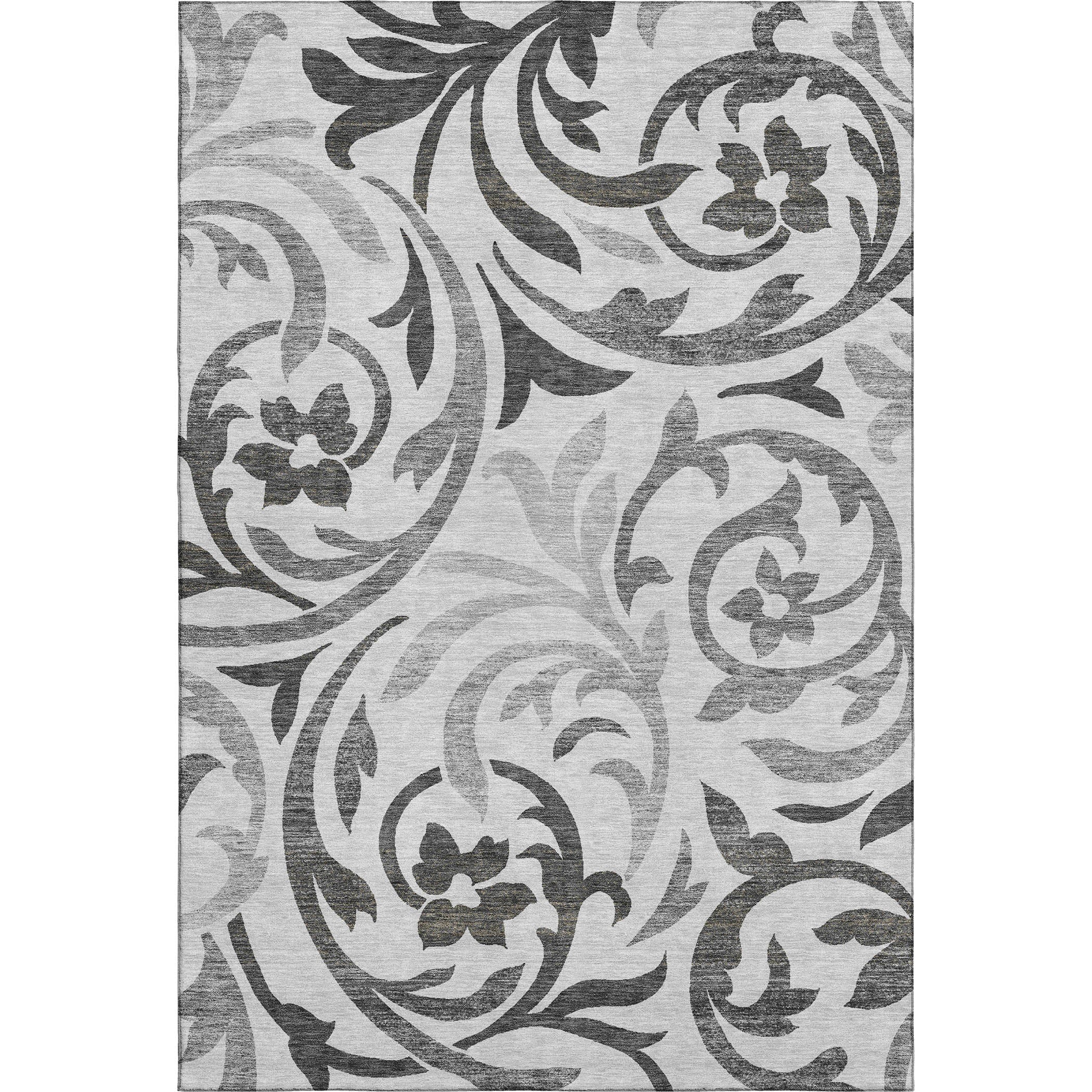 Salzburg Machine Washable Transitional Gray Rug 2'6" x 3'10" #shape_Rectangle