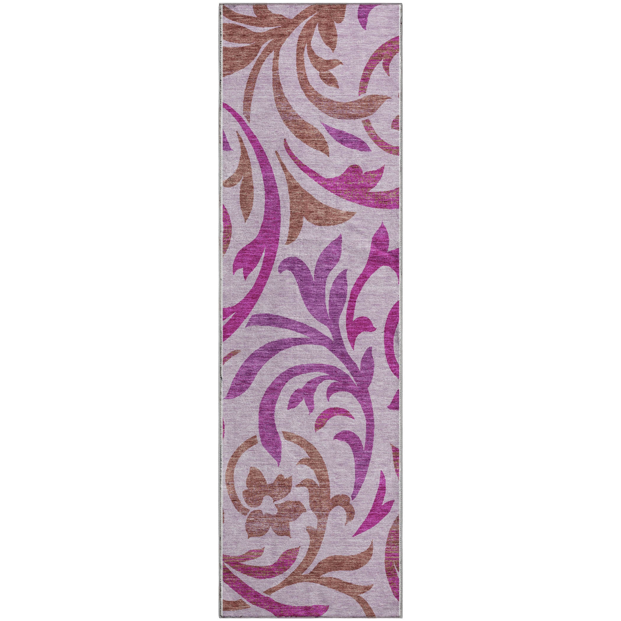 Salzburg Machine Washable Transitional Lavender Purple Rug 2'3" x 7'6" #shape_Runner
