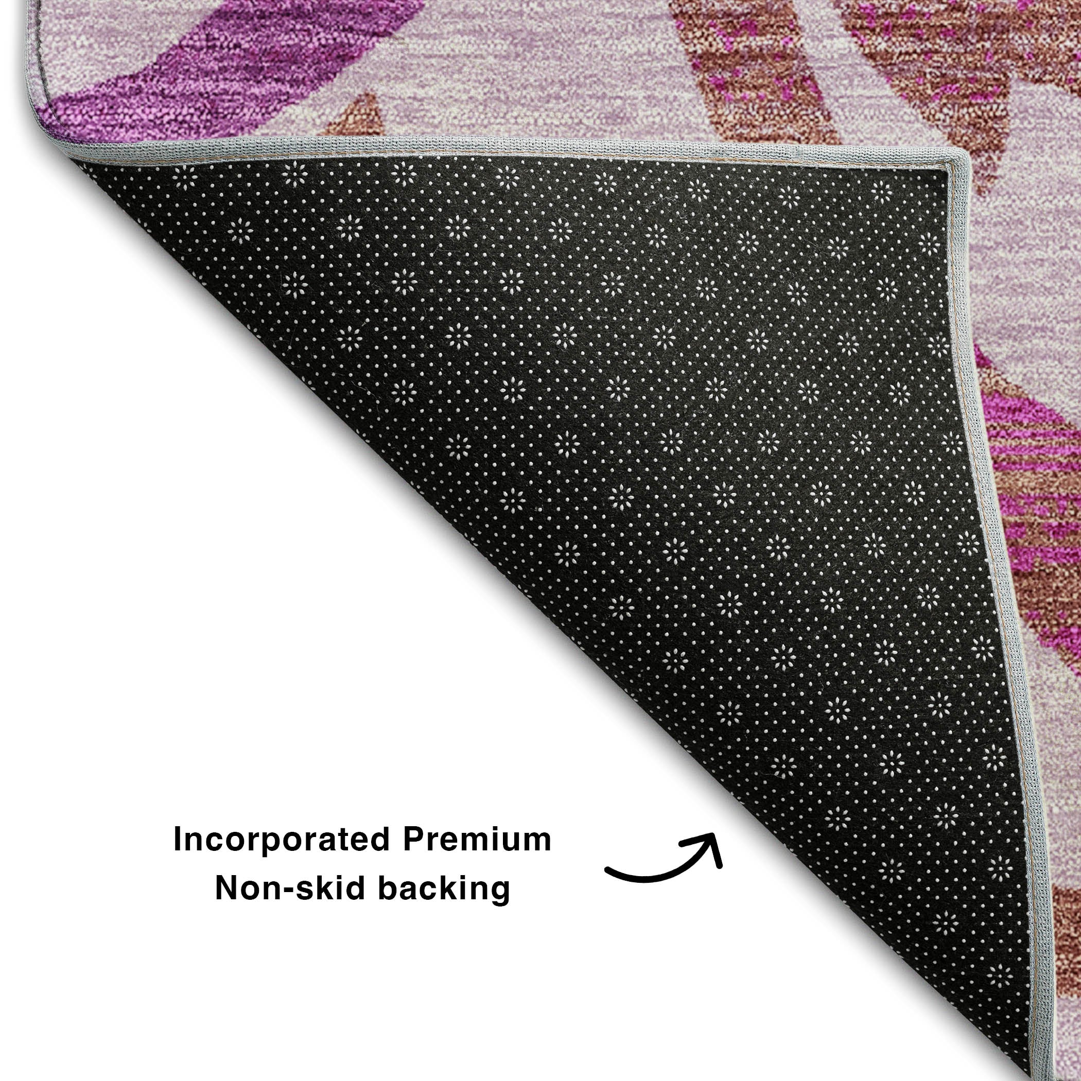 Salzburg Machine Washable Transitional Lavender Purple Rug 1'8" x 2'6" #shape_Rectangle