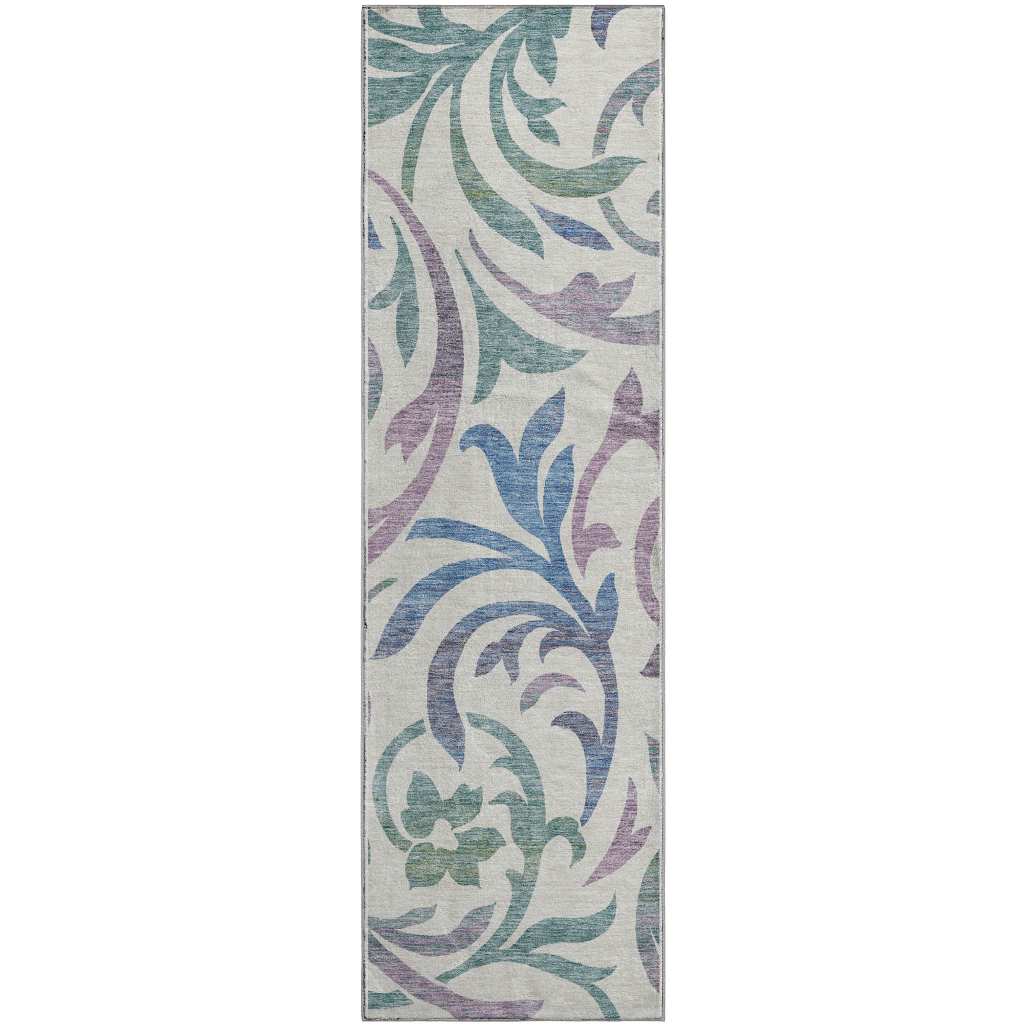 Salzburg Machine Washable Transitional White Ivory Rug 2'3" x 7'6" #shape_Runner