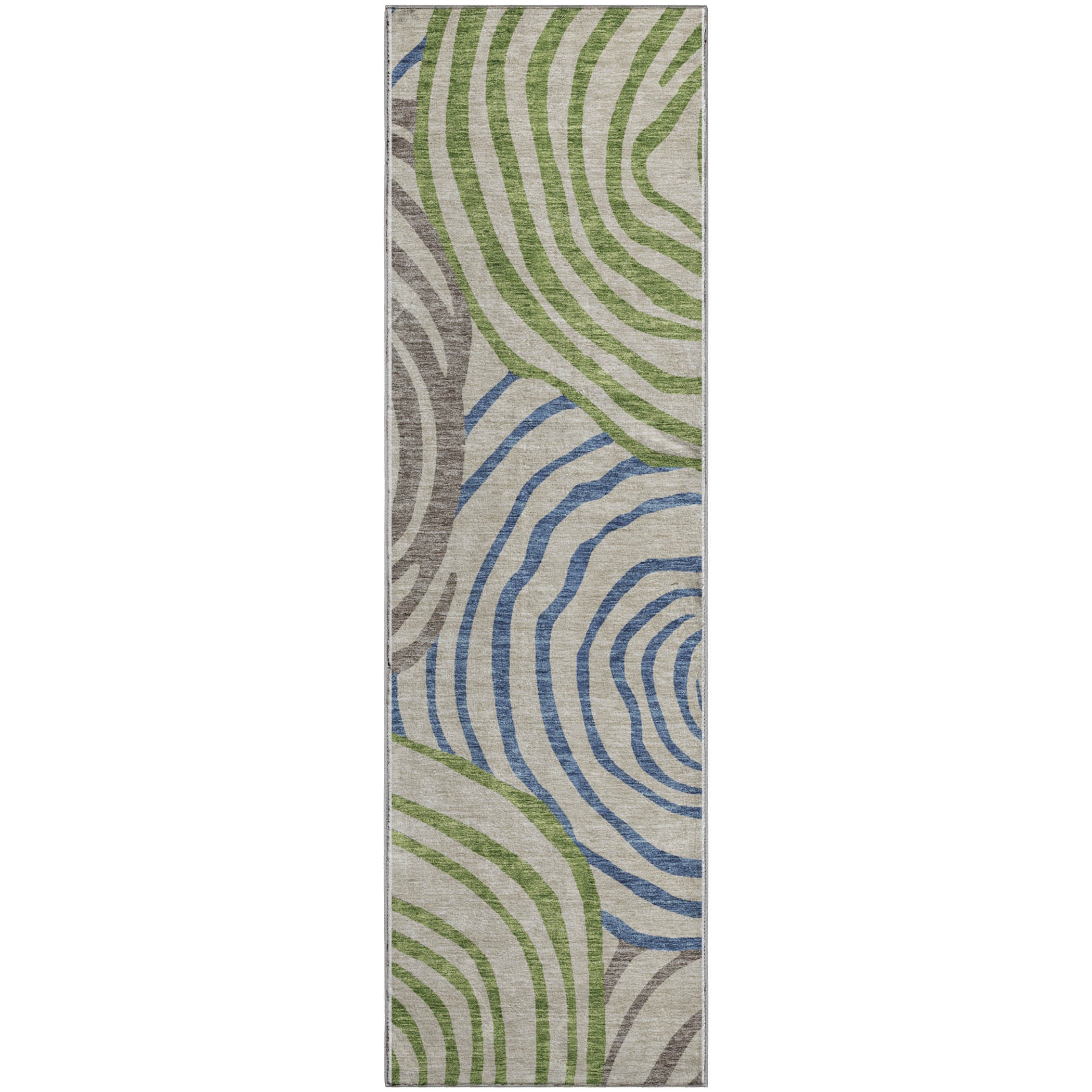 Chiang Mai Machine Washable Transitional Beige Brown Rug 2'3" x 7'6" #shape_Runner