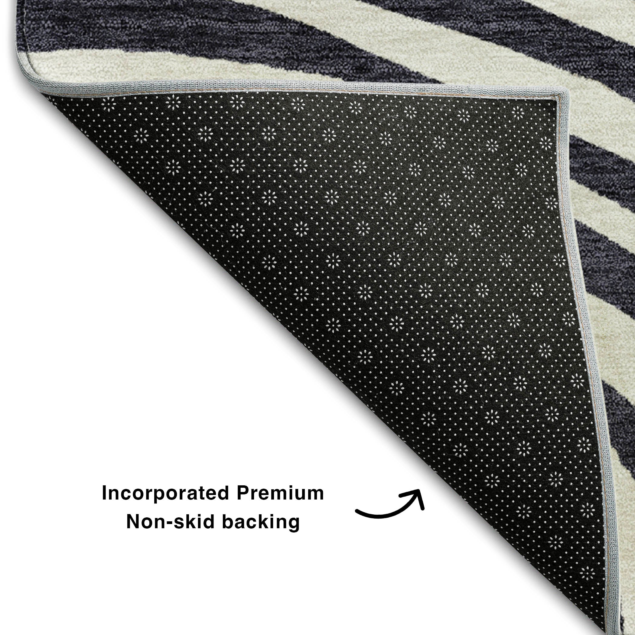 Chiang Mai Machine Washable Transitional Black Rug 1'8" x 2'6" #shape_Rectangle
