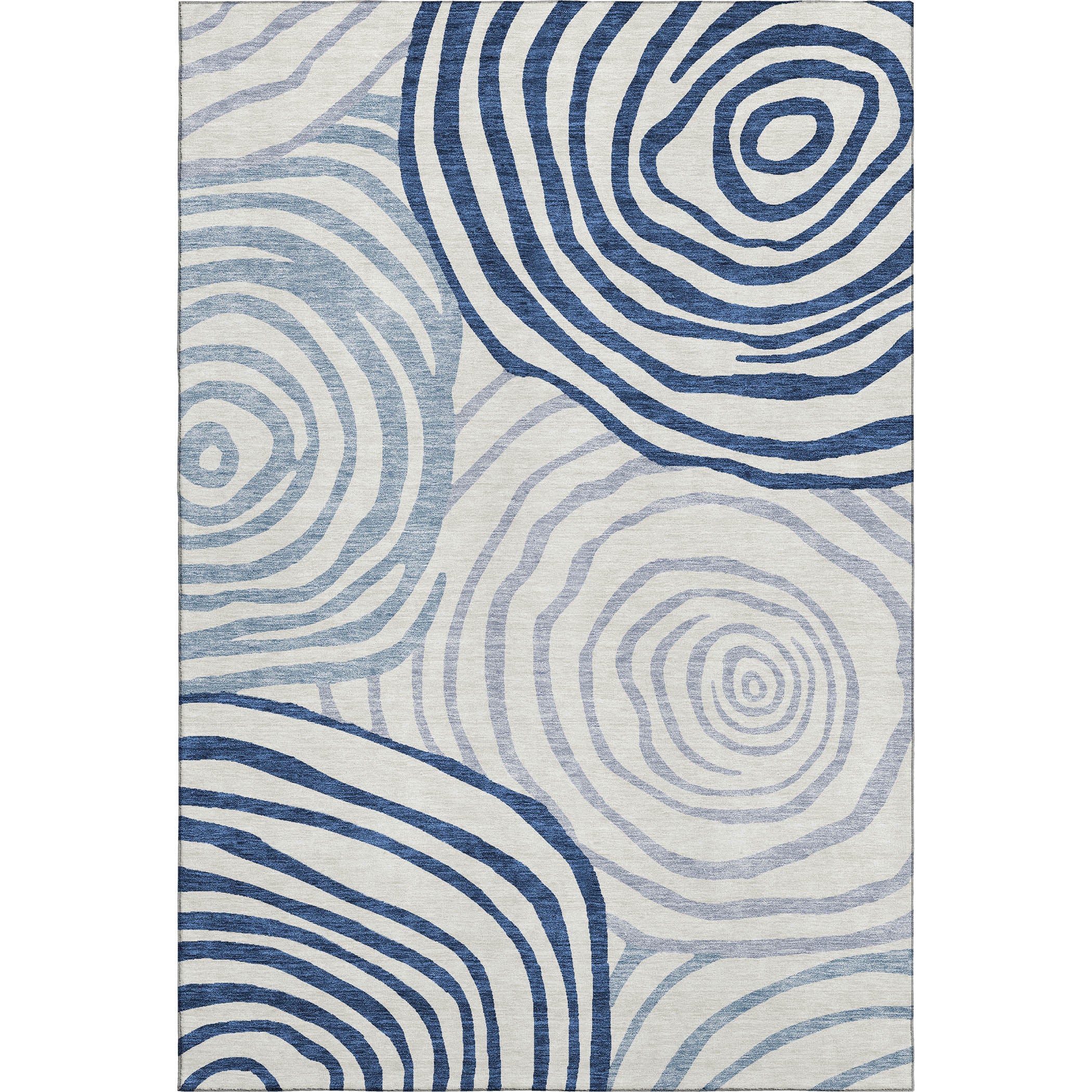 Chiang Mai Machine Washable Transitional Blue Rug 2'6" x 3'10" #shape_Rectangle