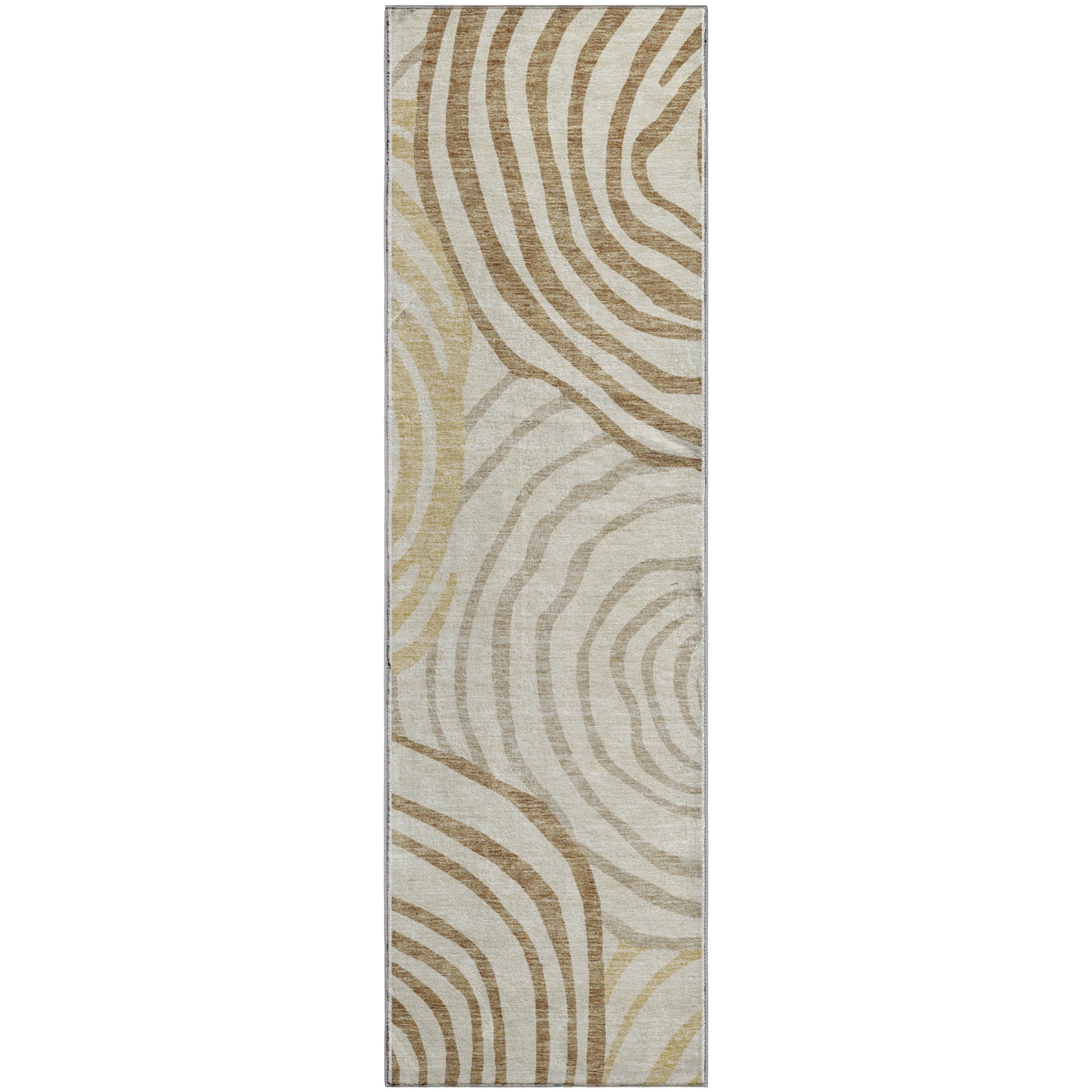Chiang Mai Machine Washable Transitional Gold Rug 2'3" x 7'6" #shape_Runner