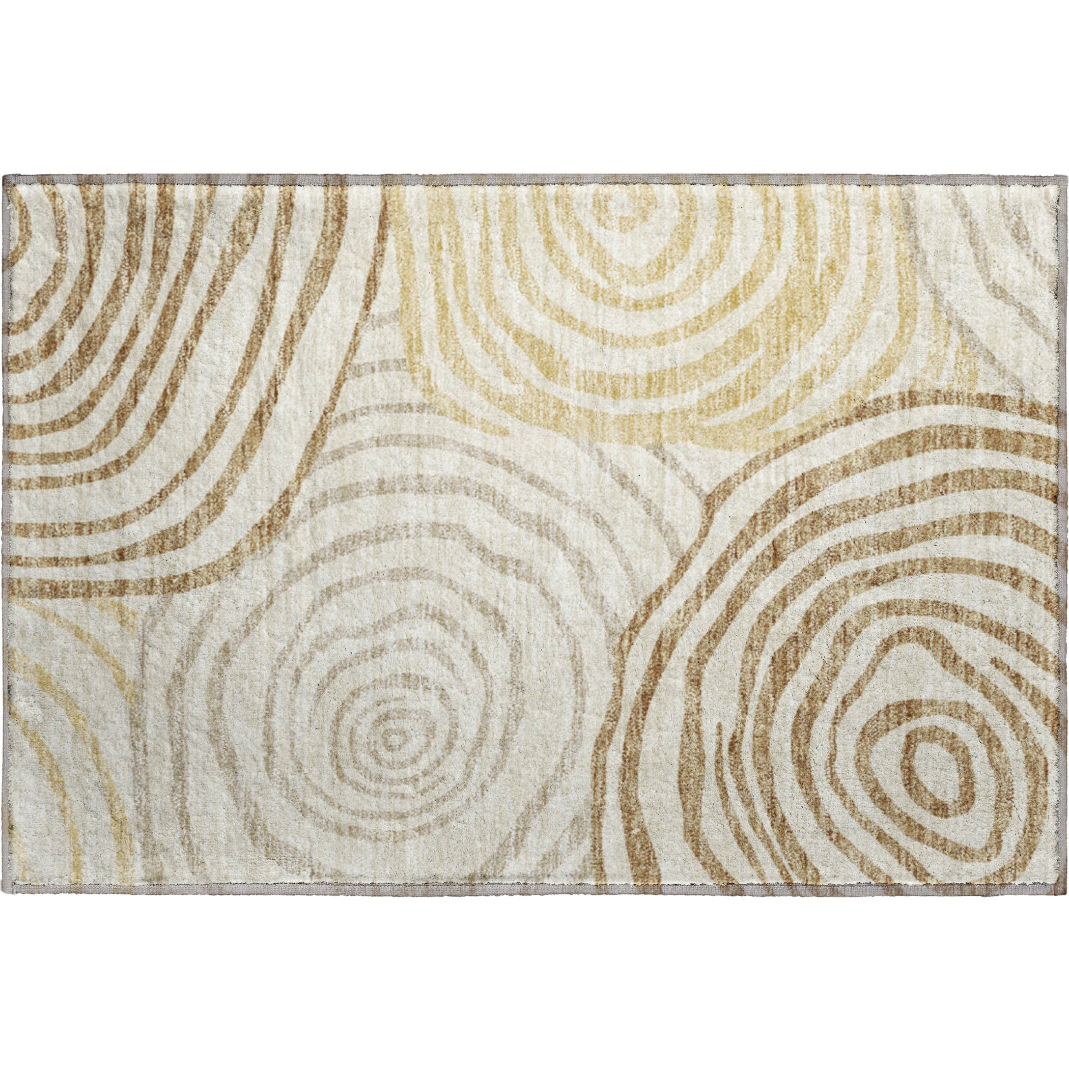 Chiang Mai Machine Washable Transitional Gold Rug 1'8" x 2'6" #shape_Rectangle