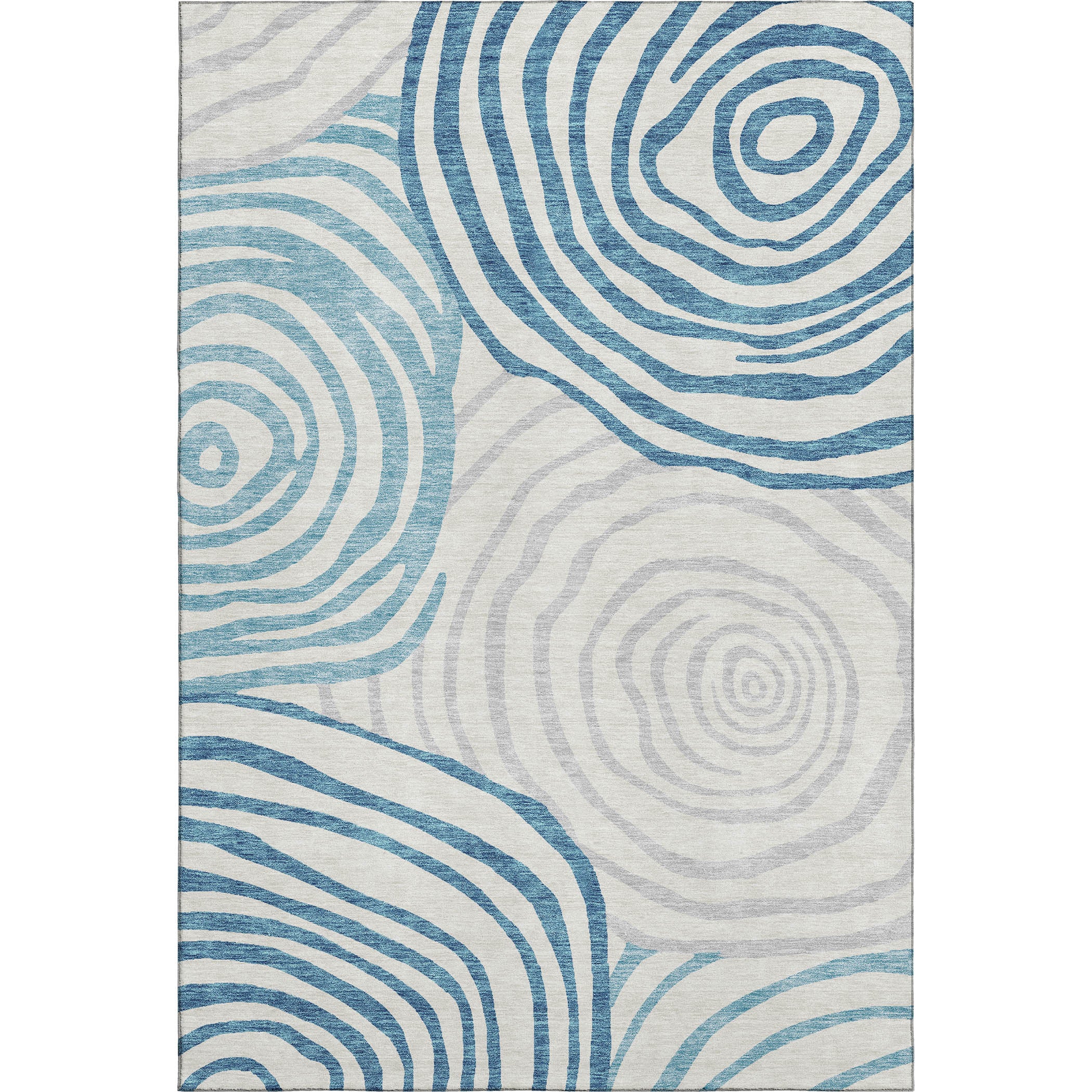 Chiang Mai Machine Washable Transitional Teal Rug 2'6" x 3'10" #shape_Rectangle