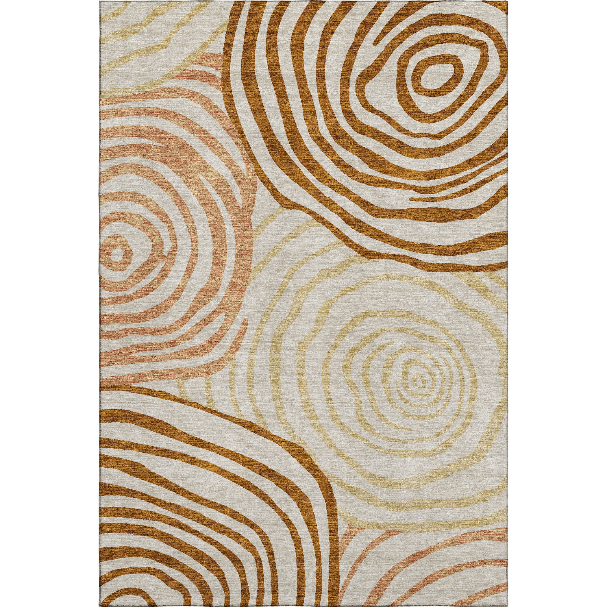 Chiang Mai Machine Washable Transitional Terracotta Orange Rug 2'6" x 3'10" #shape_Rectangle