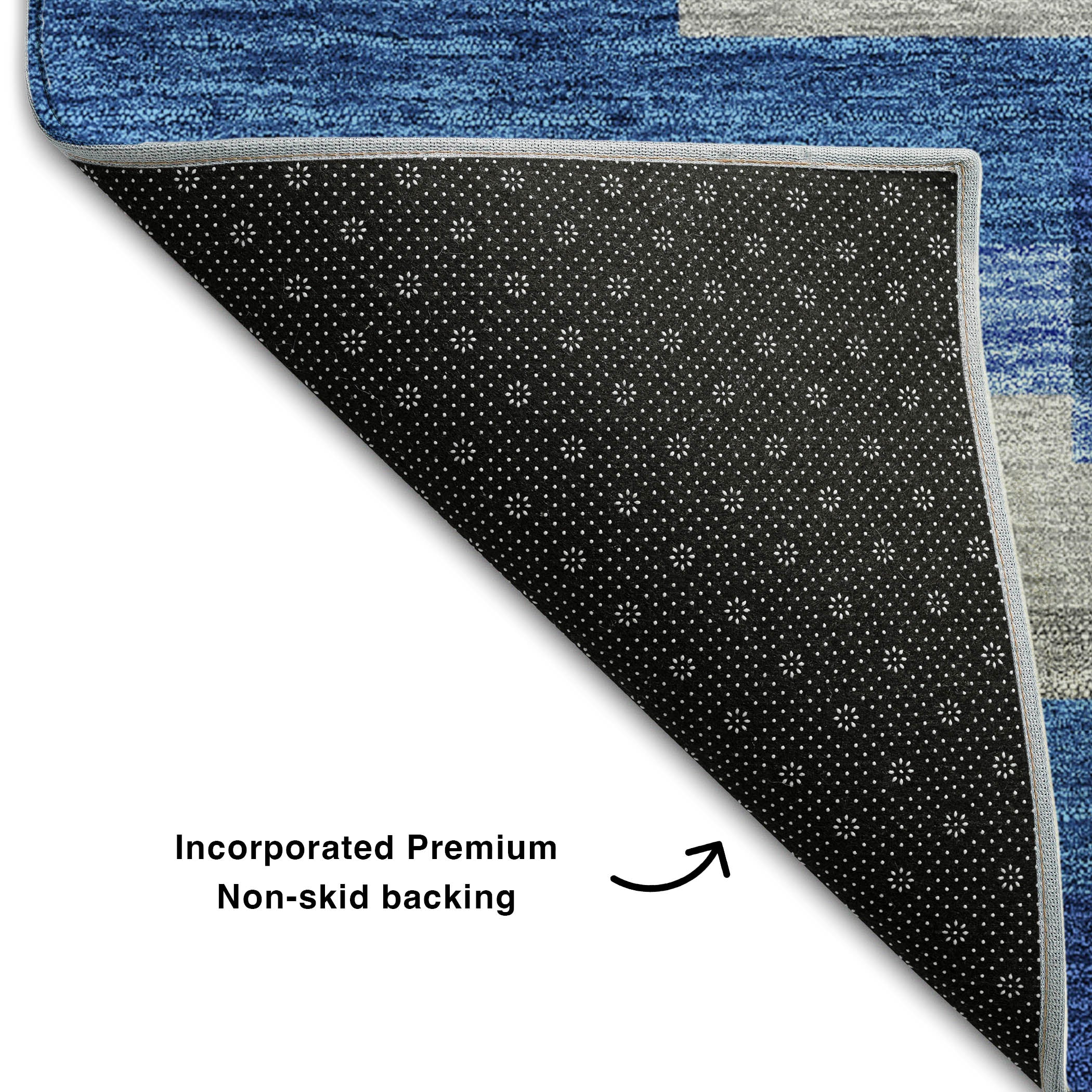 Bruges Machine Washable Transitional Blue Rug 1'8" x 2'6" #shape_Rectangle