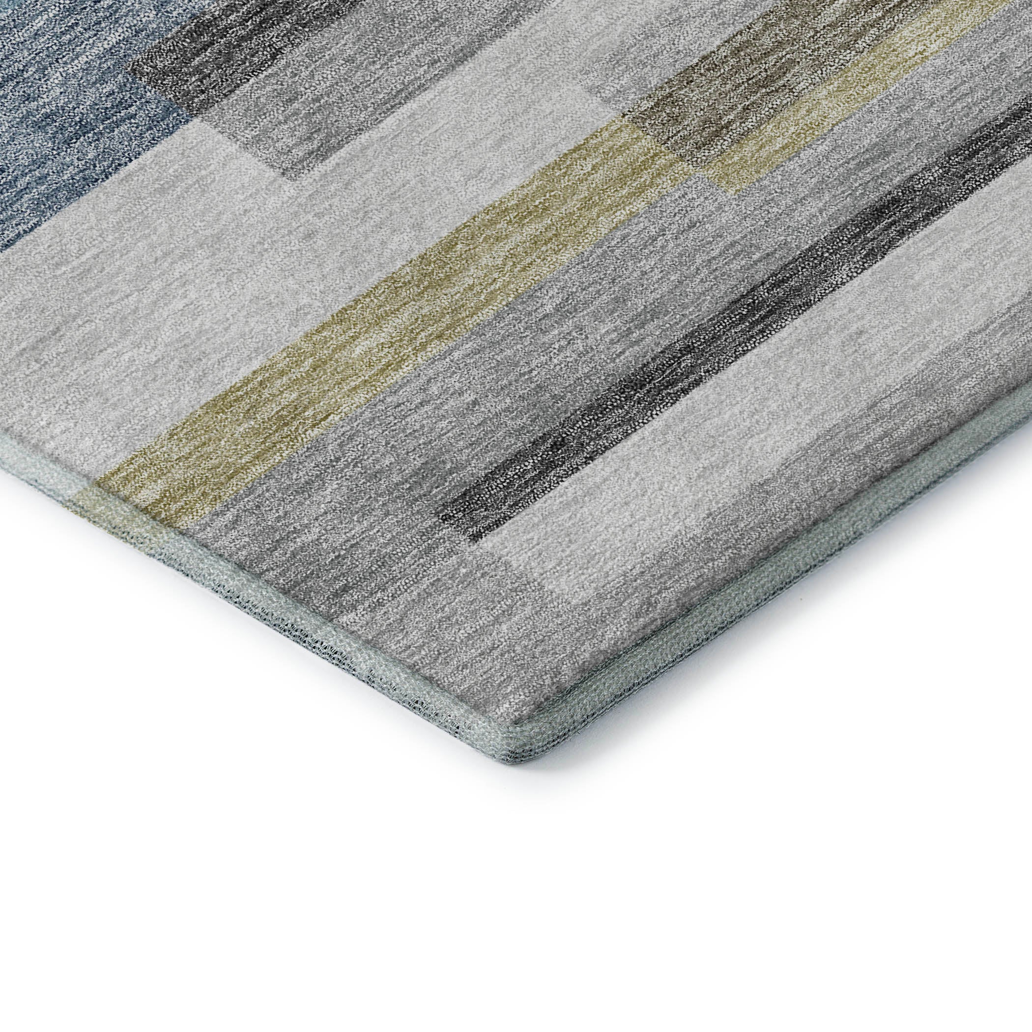 Bruges Machine Washable Transitional Gray Rug 1'8" x 2'6" #shape_Rectangle