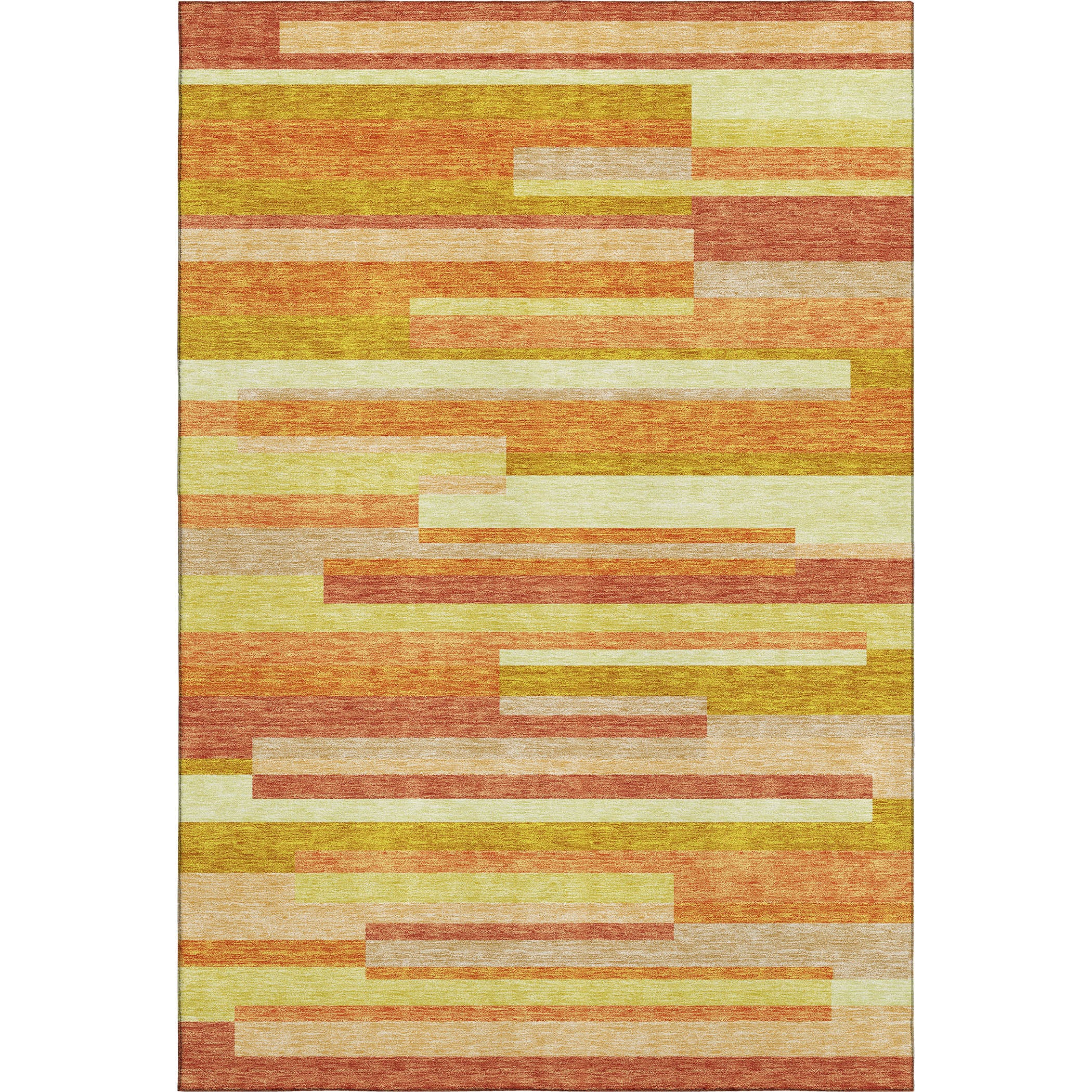 Bruges Machine Washable Transitional Orange Rug 2'6" x 3'10" #shape_Rectangle