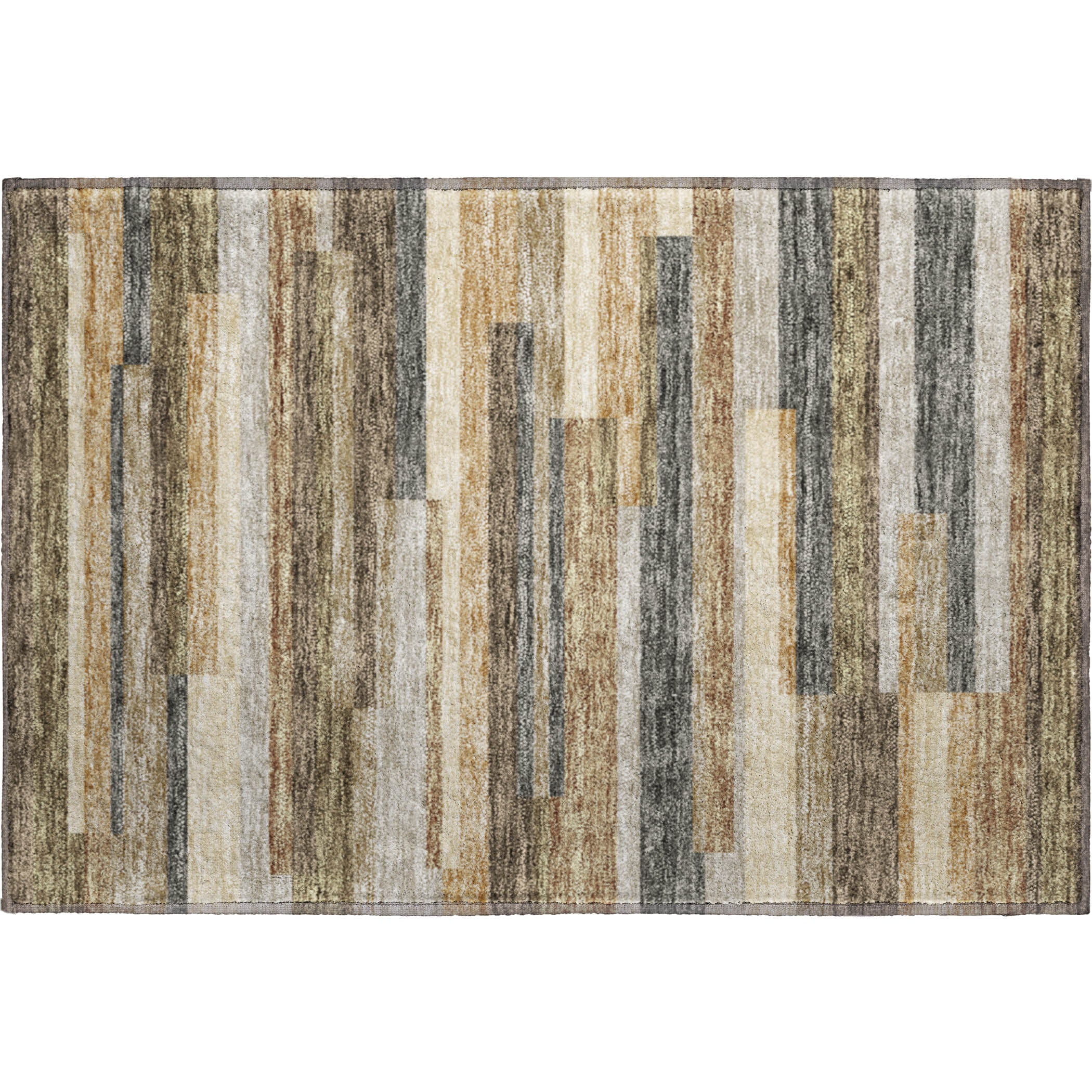 Bruges Machine Washable Transitional Taupe Brown Rug 1'8" x 2'6" #shape_Rectangle