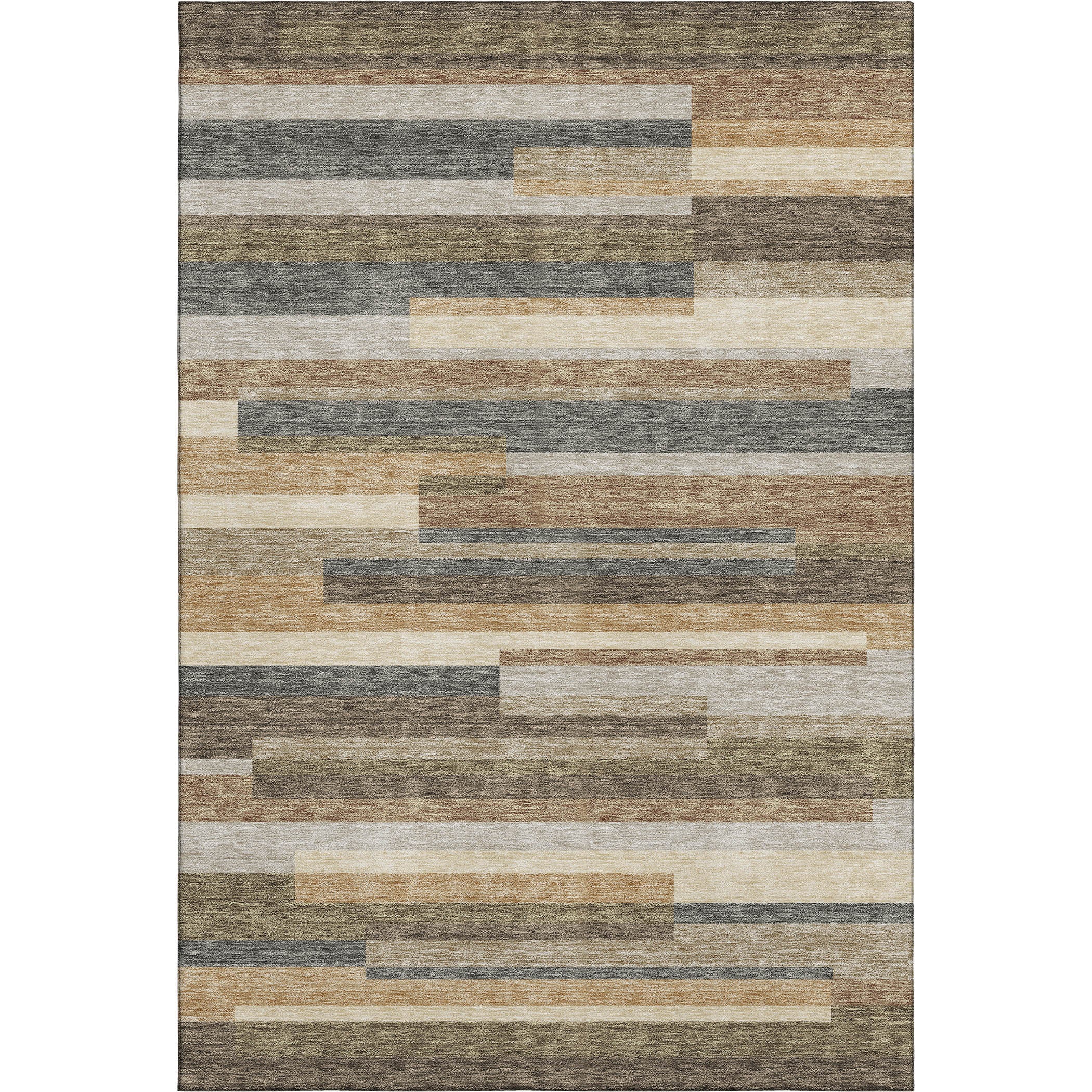 Bruges Machine Washable Transitional Taupe Brown Rug 2'6" x 3'10" #shape_Rectangle