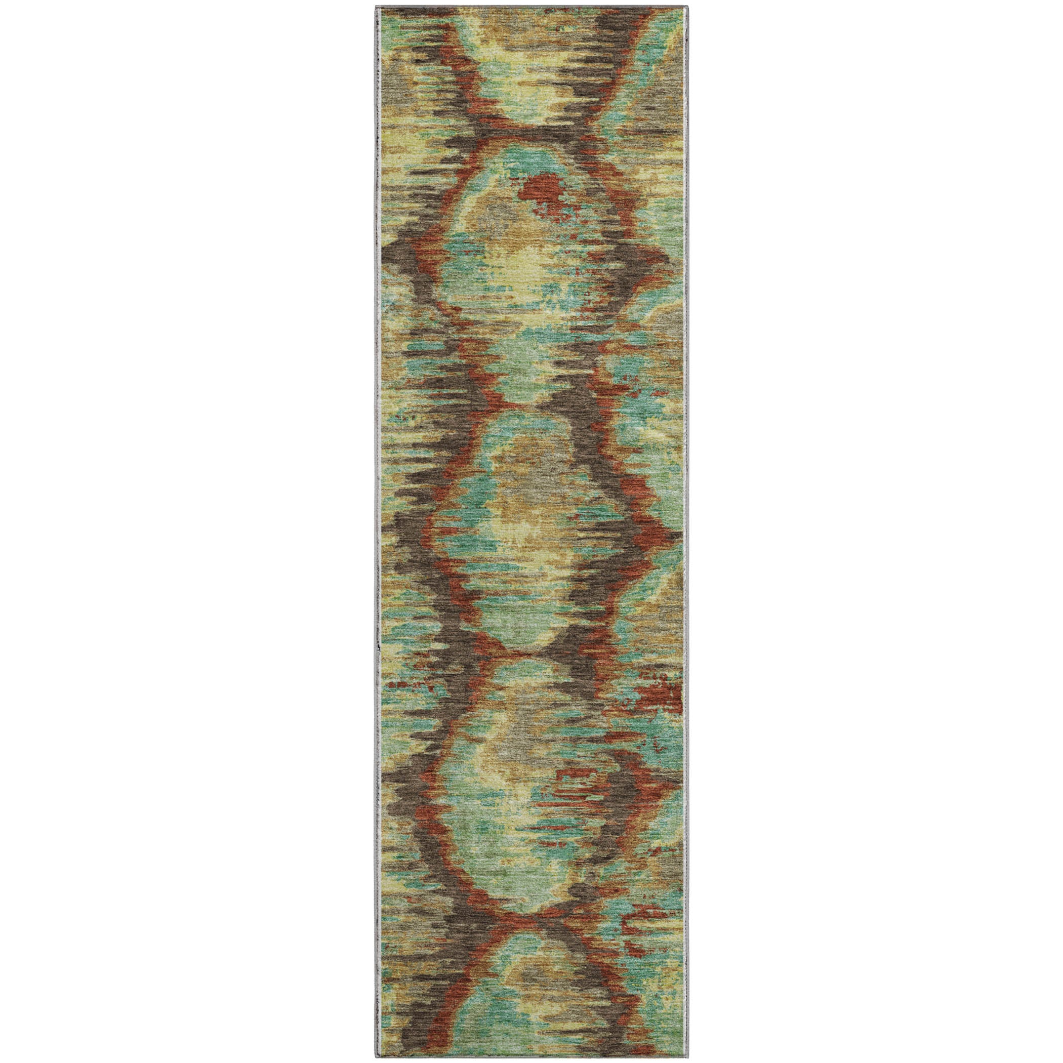 Oslo Machine Washable Transitional Fudge Brown Rug 2'3" x 7'6" #shape_Runner