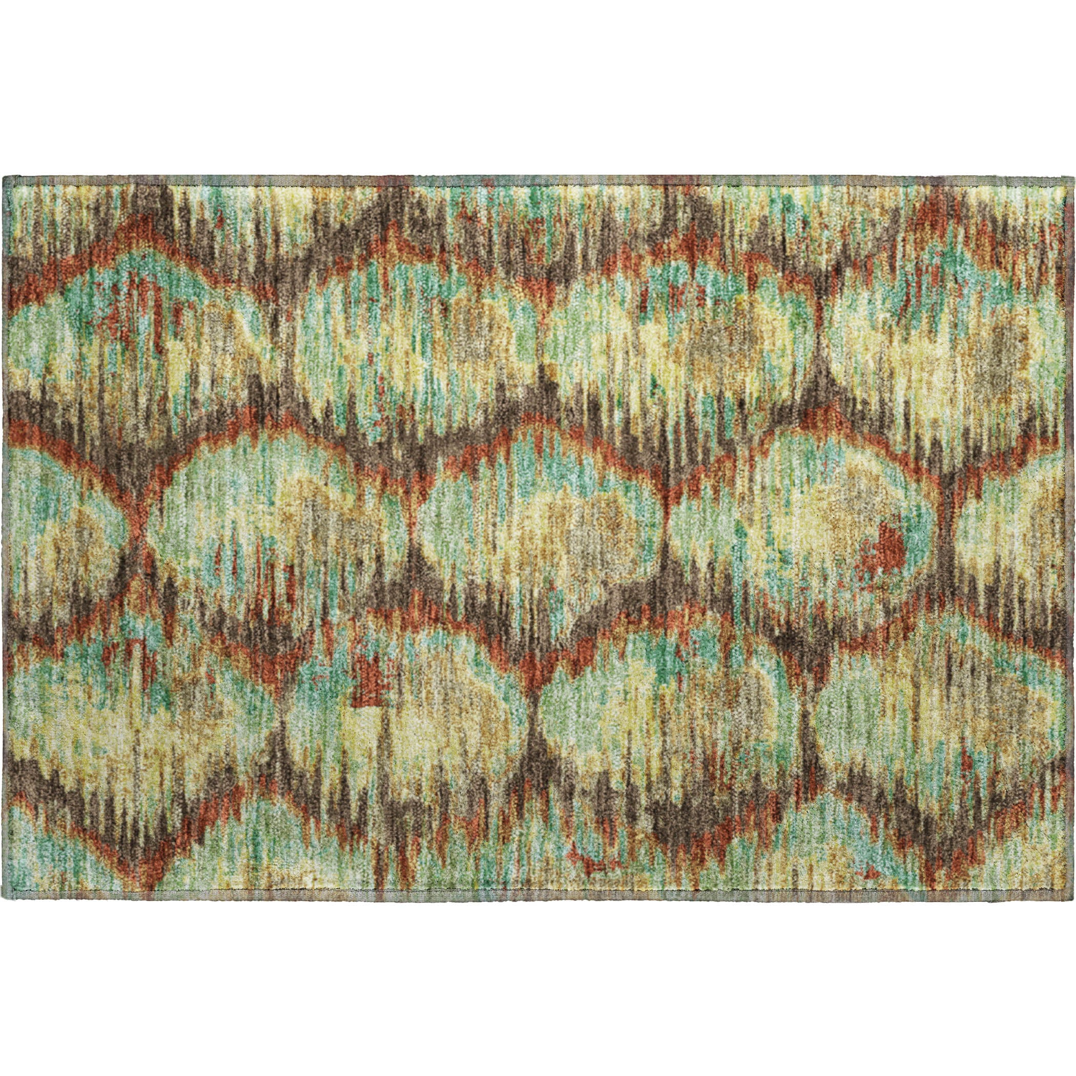 Oslo Machine Washable Transitional Fudge Brown Rug 1'8" x 2'6" #shape_Rectangle