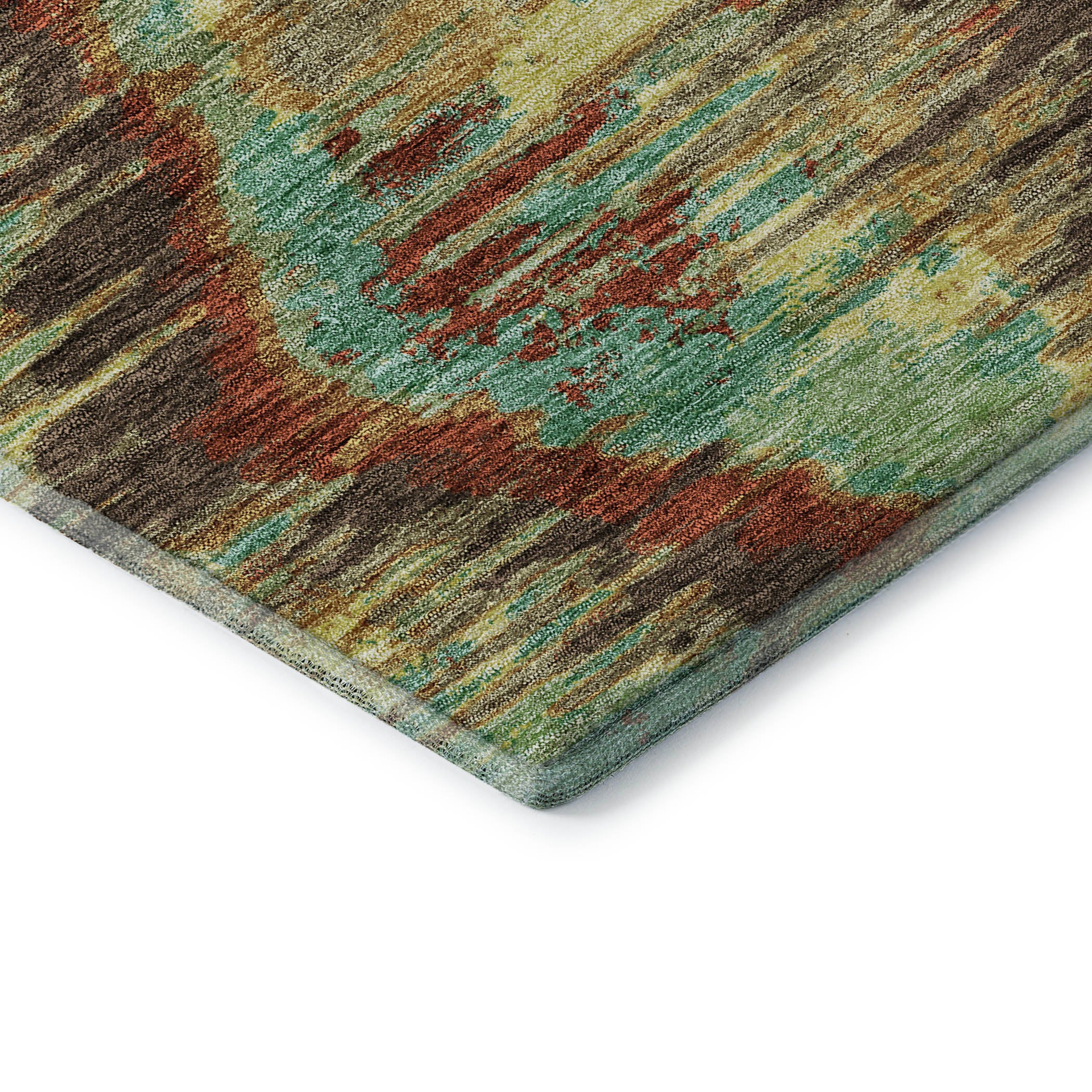 Oslo Machine Washable Transitional Fudge Brown Rug 1'8" x 2'6" #shape_Rectangle