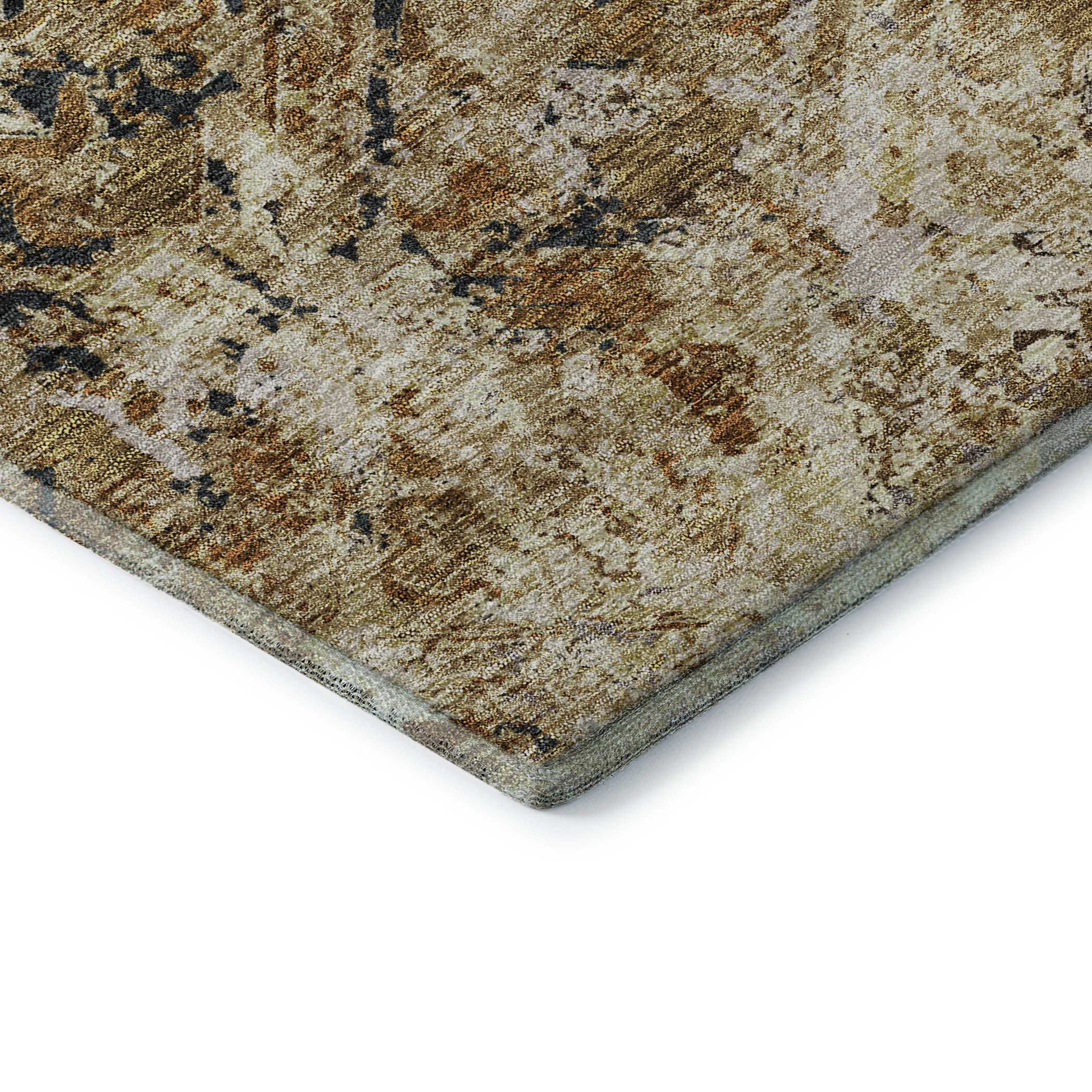 Cairo Machine Washable Transitional Beige Brown Rug 1'8" x 2'6" #shape_Rectangle