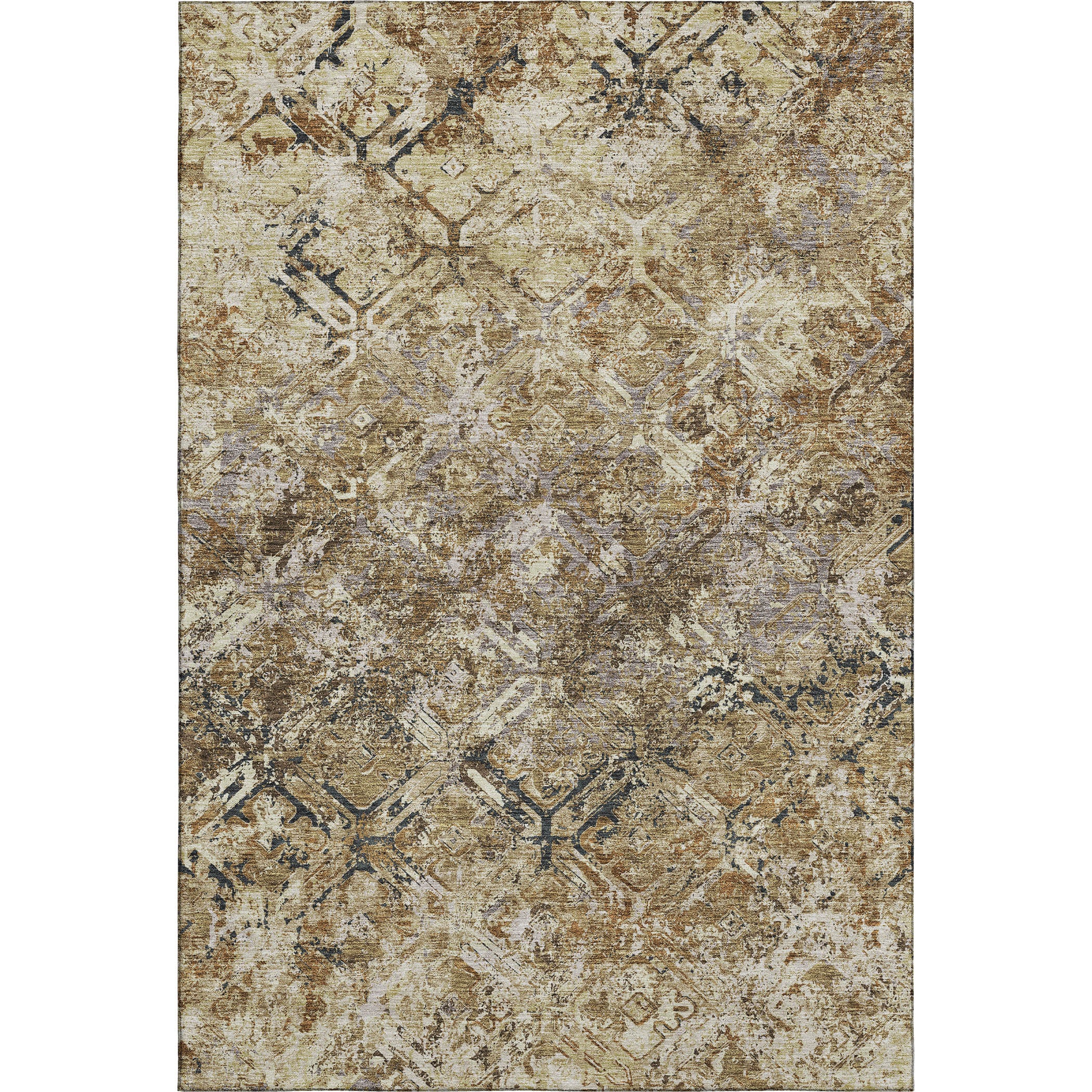 Cairo Machine Washable Transitional Beige Brown Rug 2'6" x 3'10" #shape_Rectangle