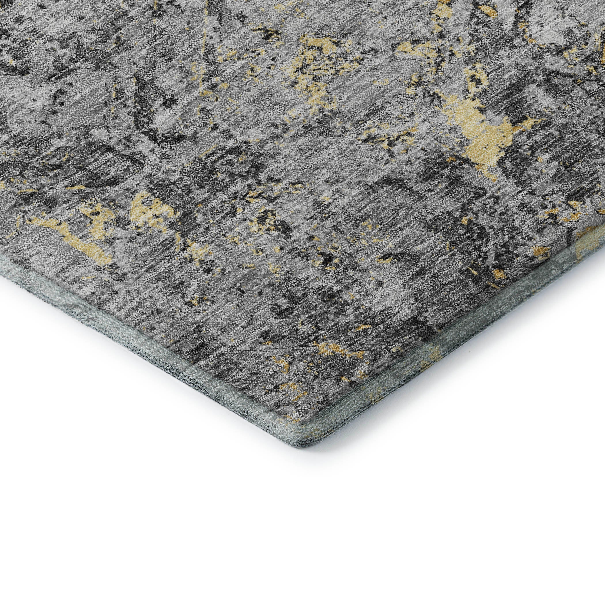 Cairo Machine Washable Transitional Gray Rug 1'8" x 2'6" #shape_Rectangle