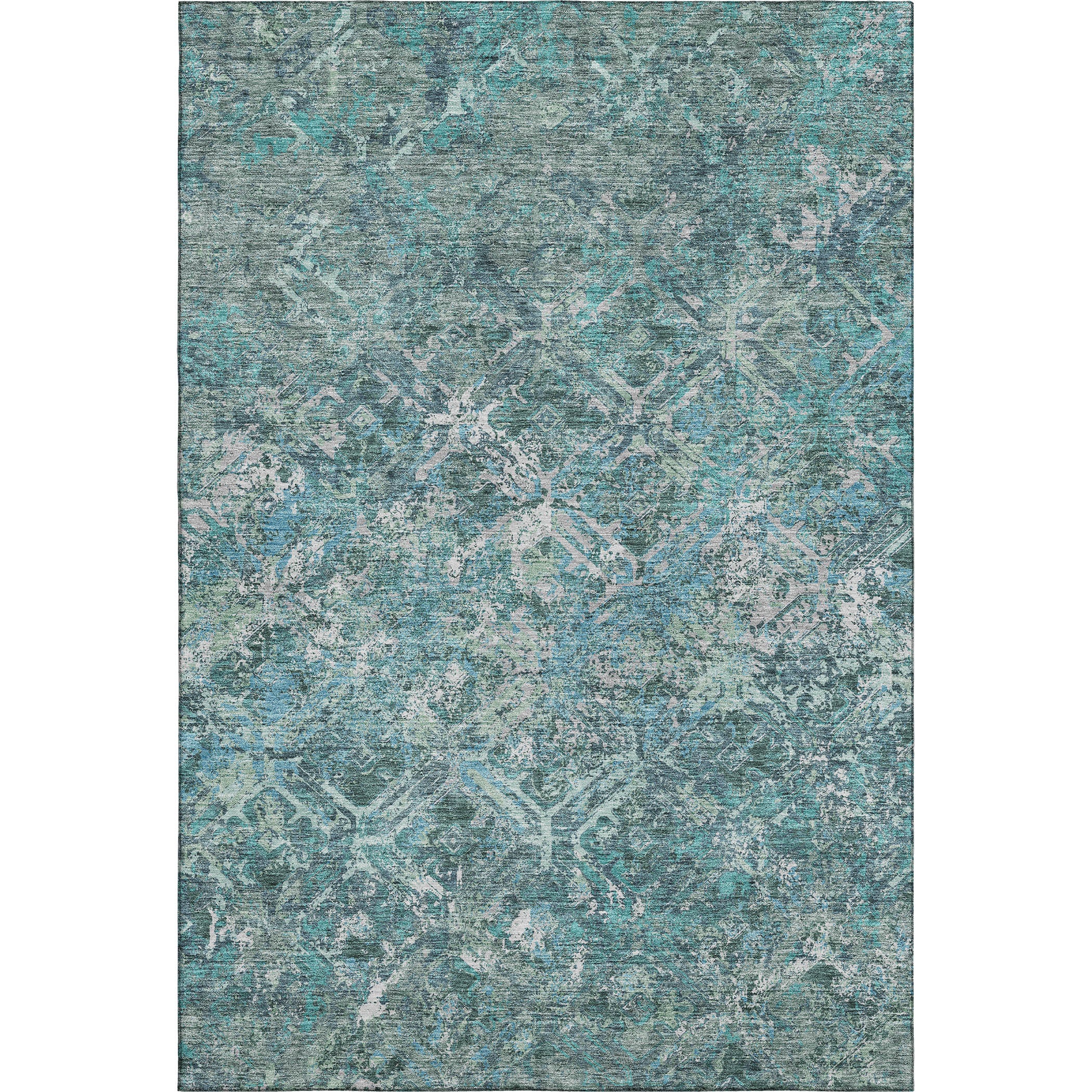 Cairo Machine Washable Transitional Sage Green Rug 2'6" x 3'10" #shape_Rectangle