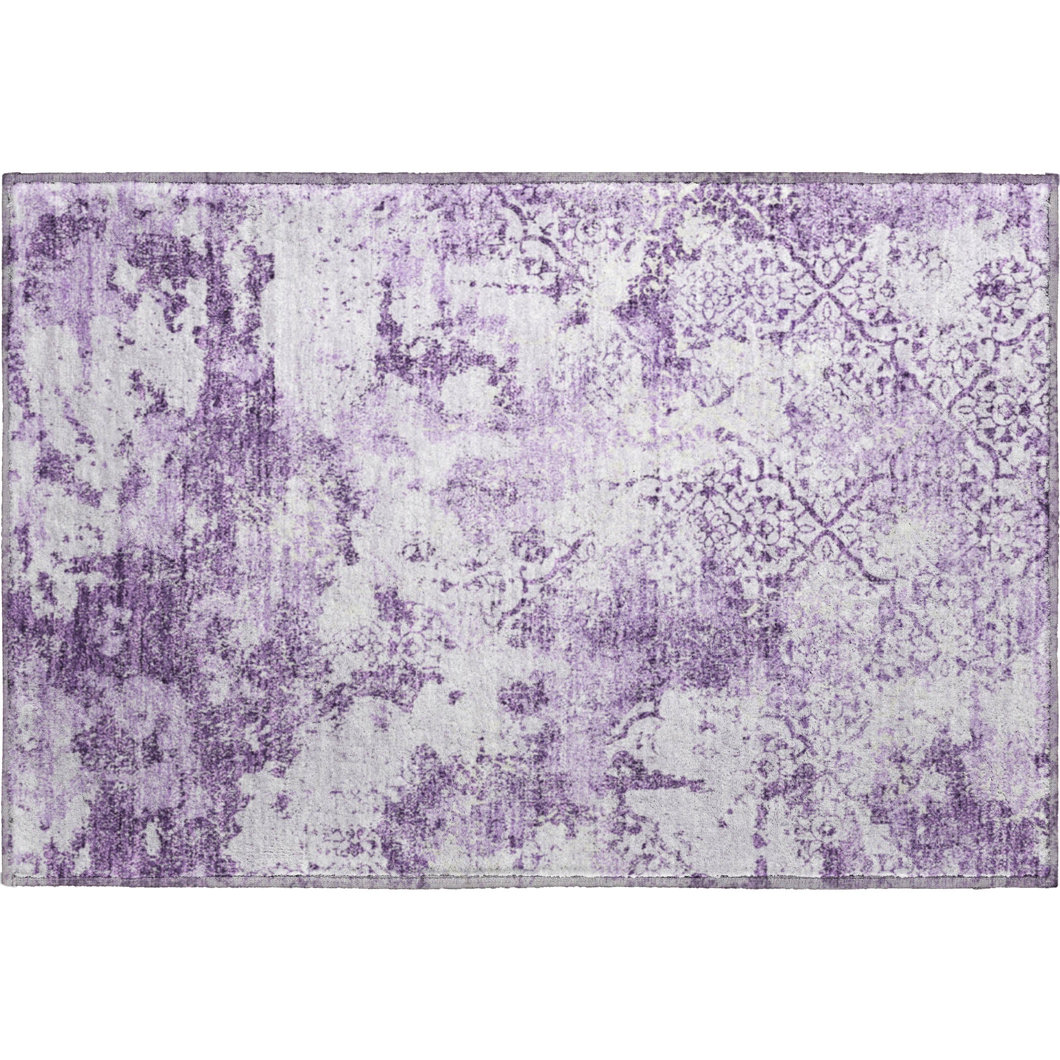 Bangkok Machine Washable Transitional Lavender Purple Rug 1'8" x 2'6" #shape_Rectangle