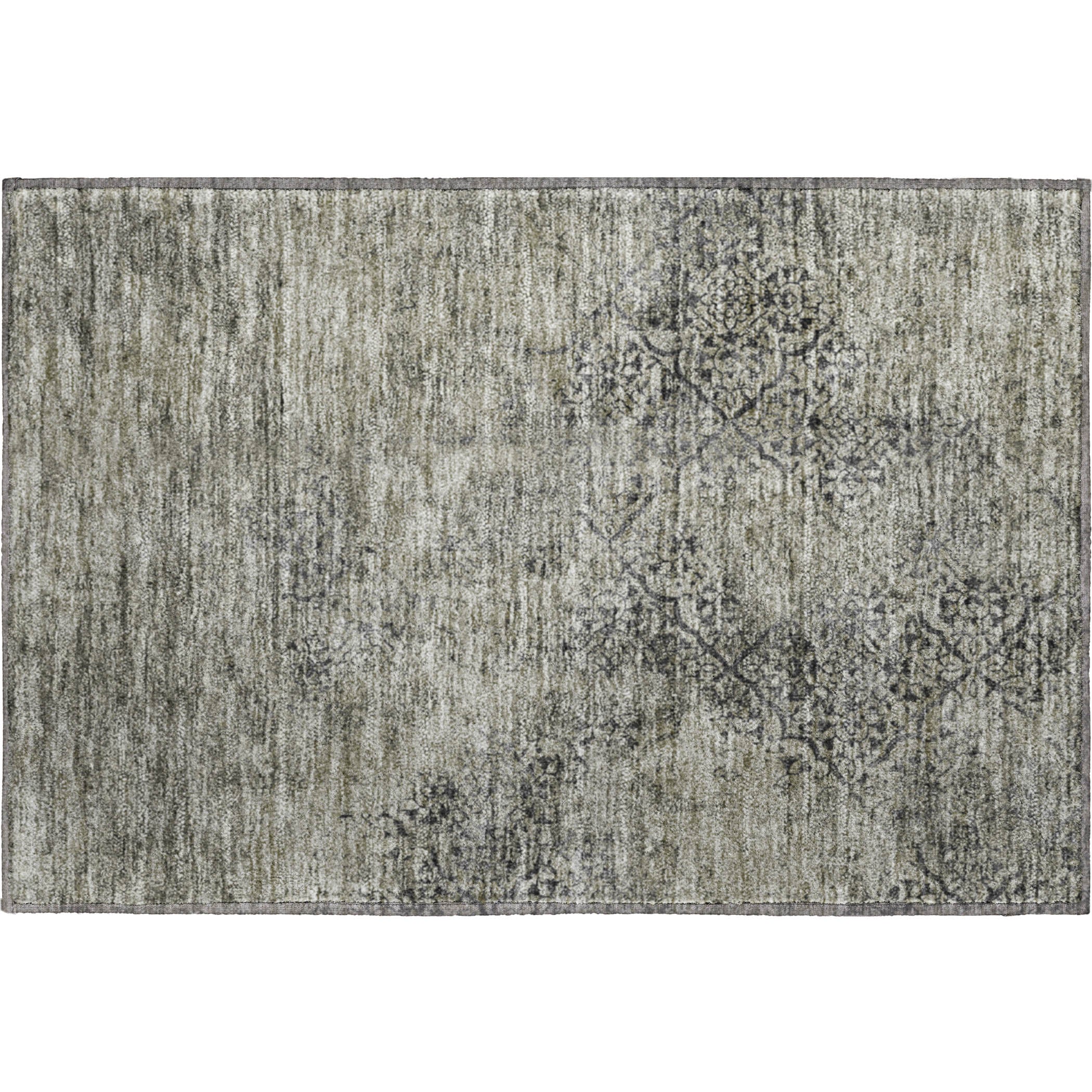 Bangkok Machine Washable Transitional Taupe Brown Rug 1'8" x 2'6" #shape_Rectangle