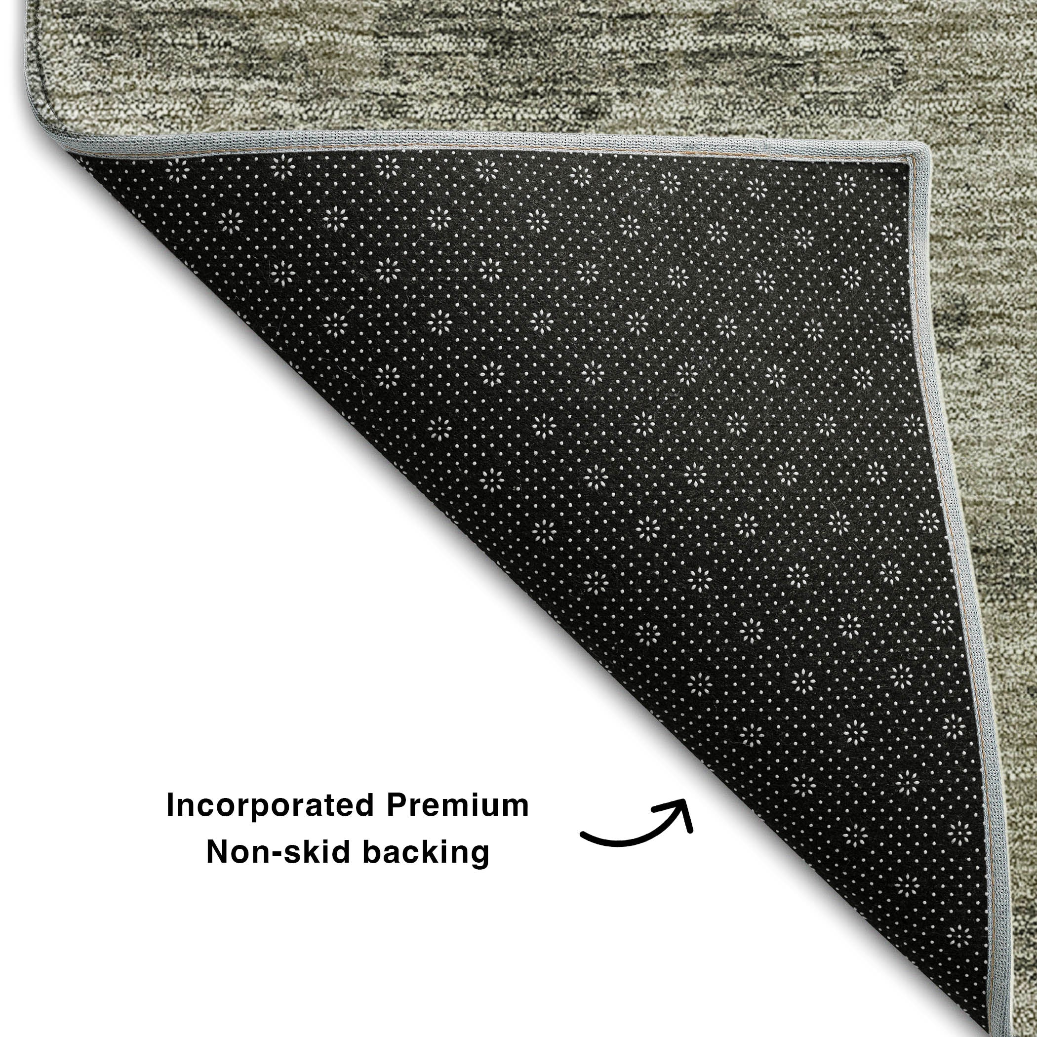 Bangkok Machine Washable Transitional Taupe Brown Rug 1'8" x 2'6" #shape_Rectangle