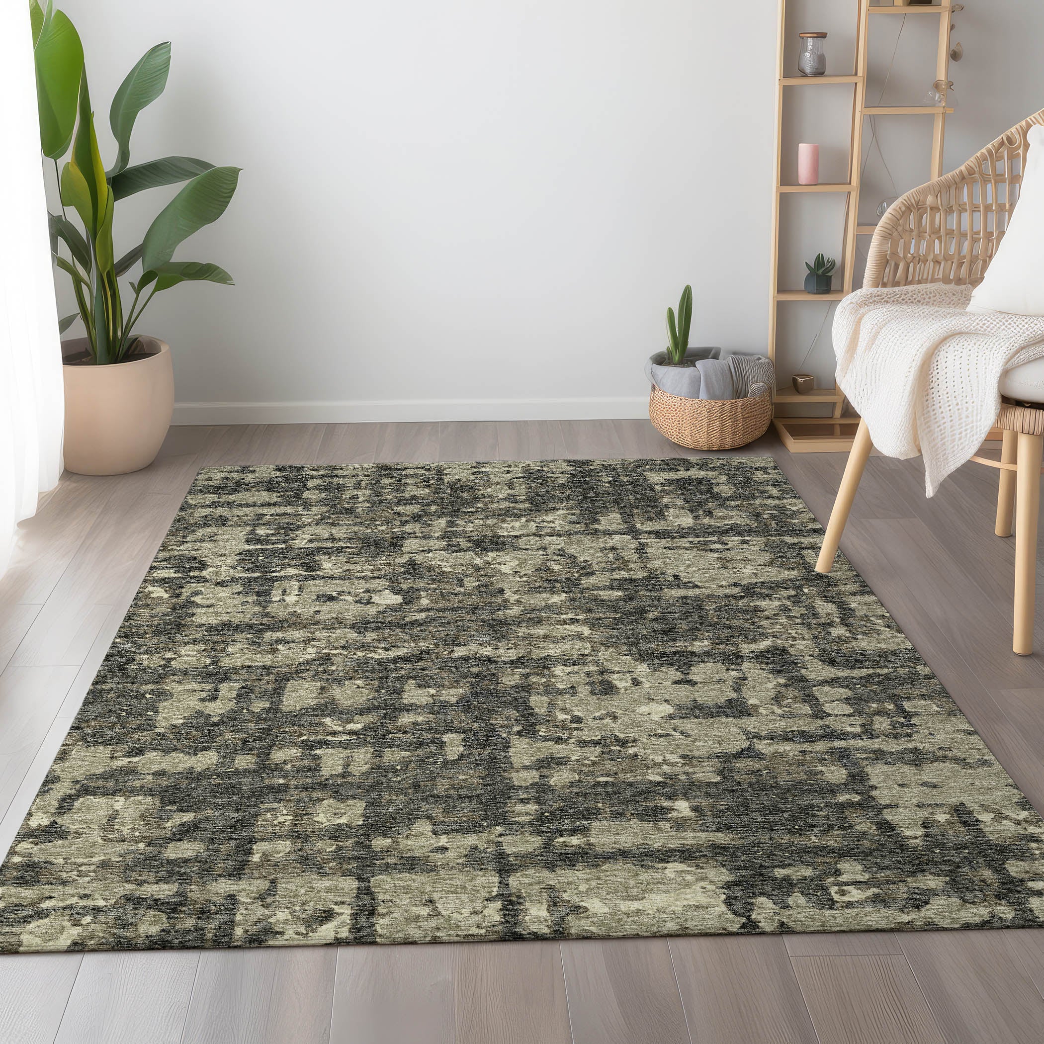Lima Machine Washable Transitional Earth Neutral Rug 2'6" x 3'10" #shape_Rectangle