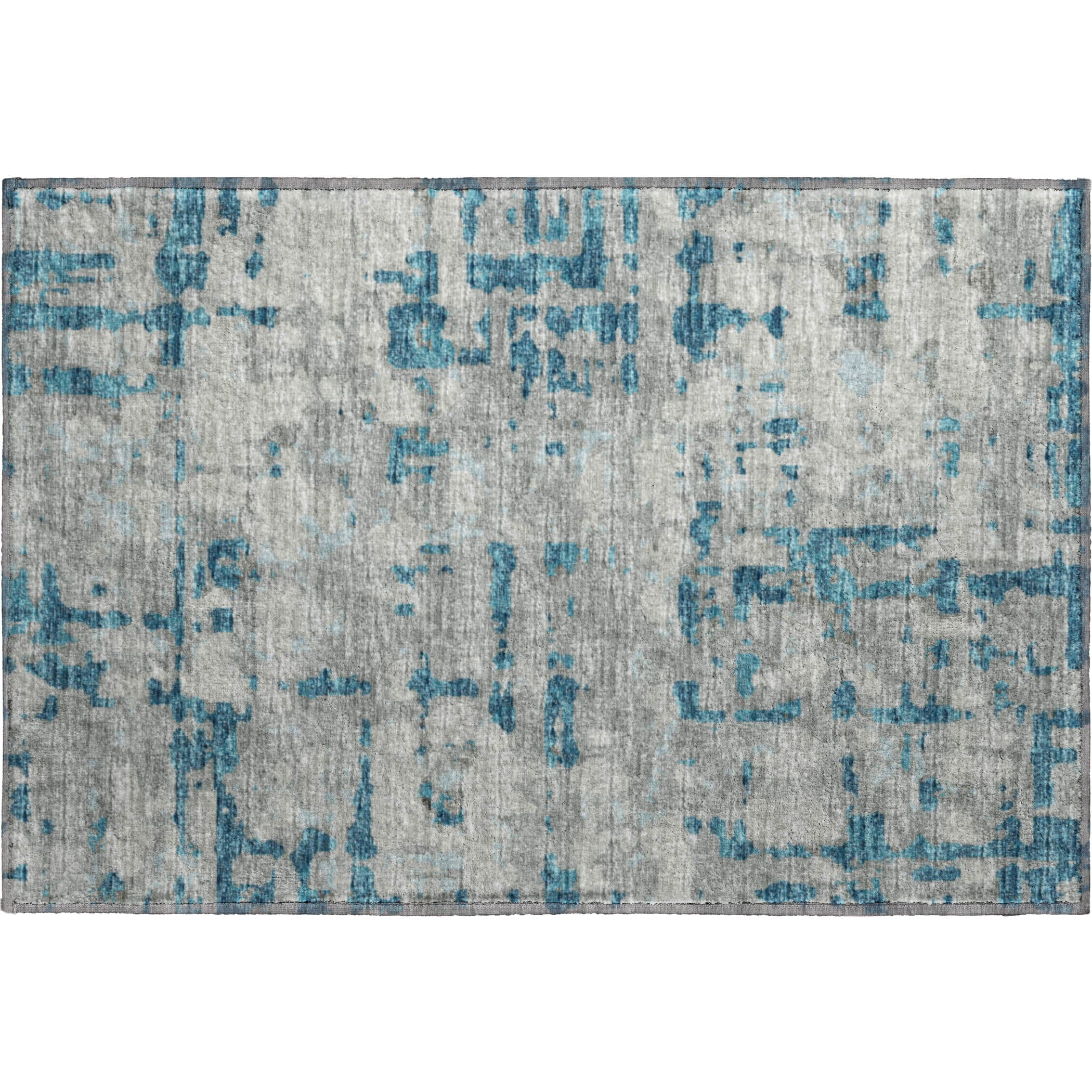 Lima Machine Washable Transitional Peacock Multi Rug 1'8" x 2'6" #shape_Rectangle