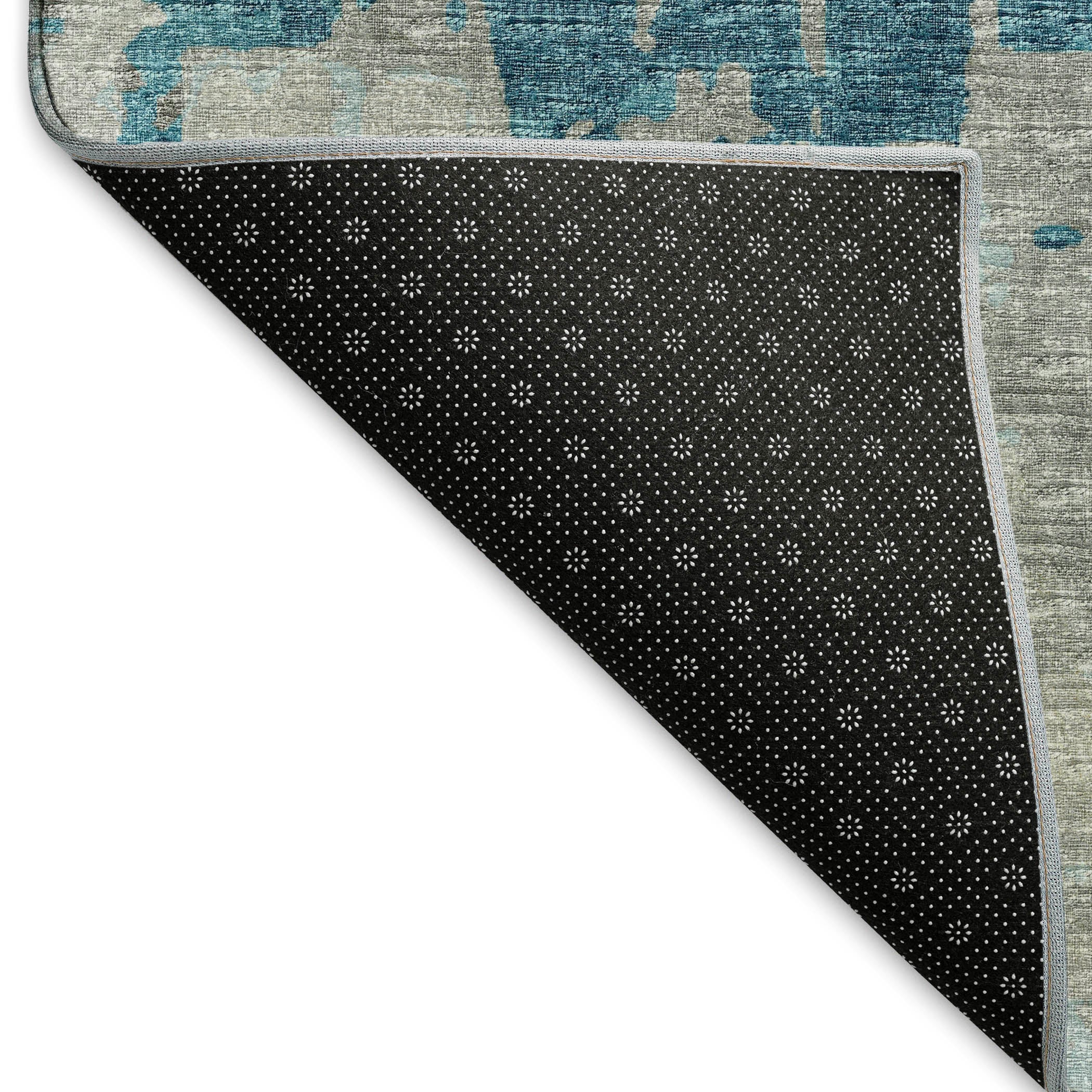 Lima Machine Washable Transitional Peacock Multi Rug 1'8" x 2'6" #shape_Rectangle