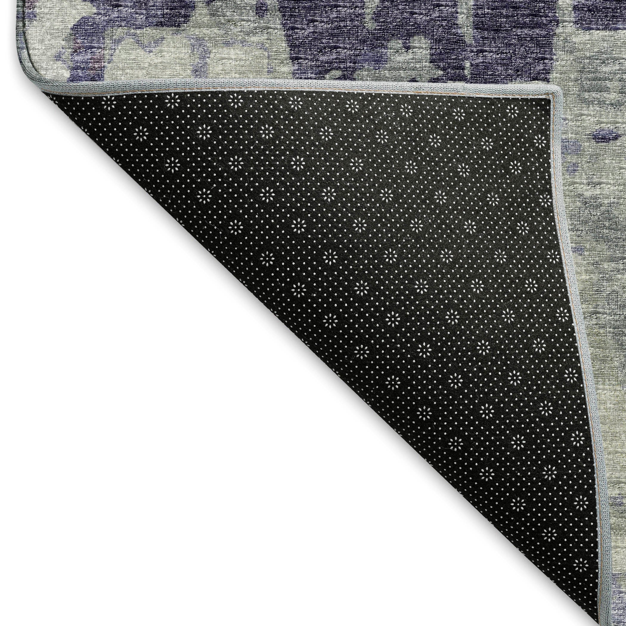 Lima Machine Washable Transitional Purple Rug 1'8" x 2'6" #shape_Rectangle