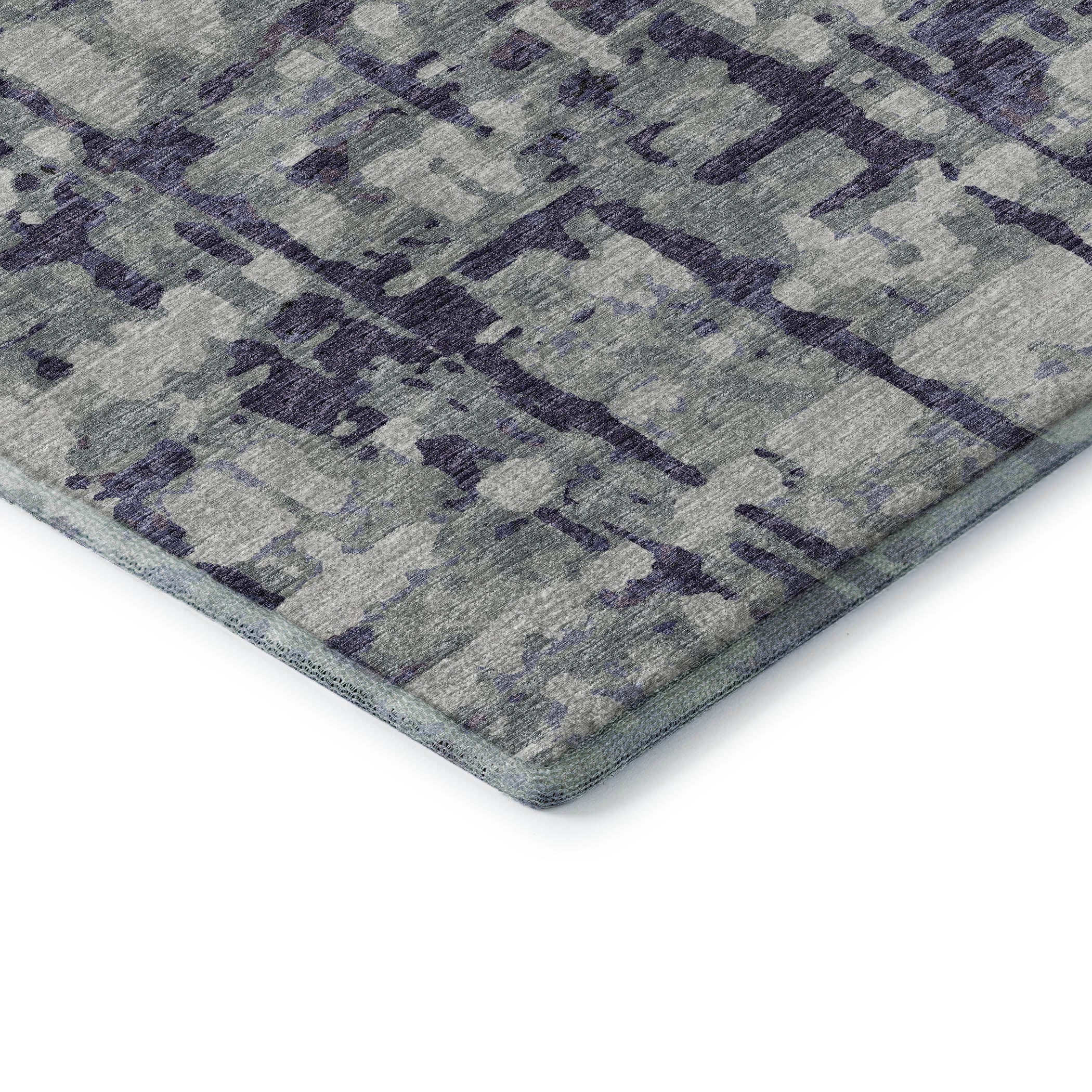 Lima Machine Washable Transitional Purple Rug 1'8" x 2'6" #shape_Rectangle