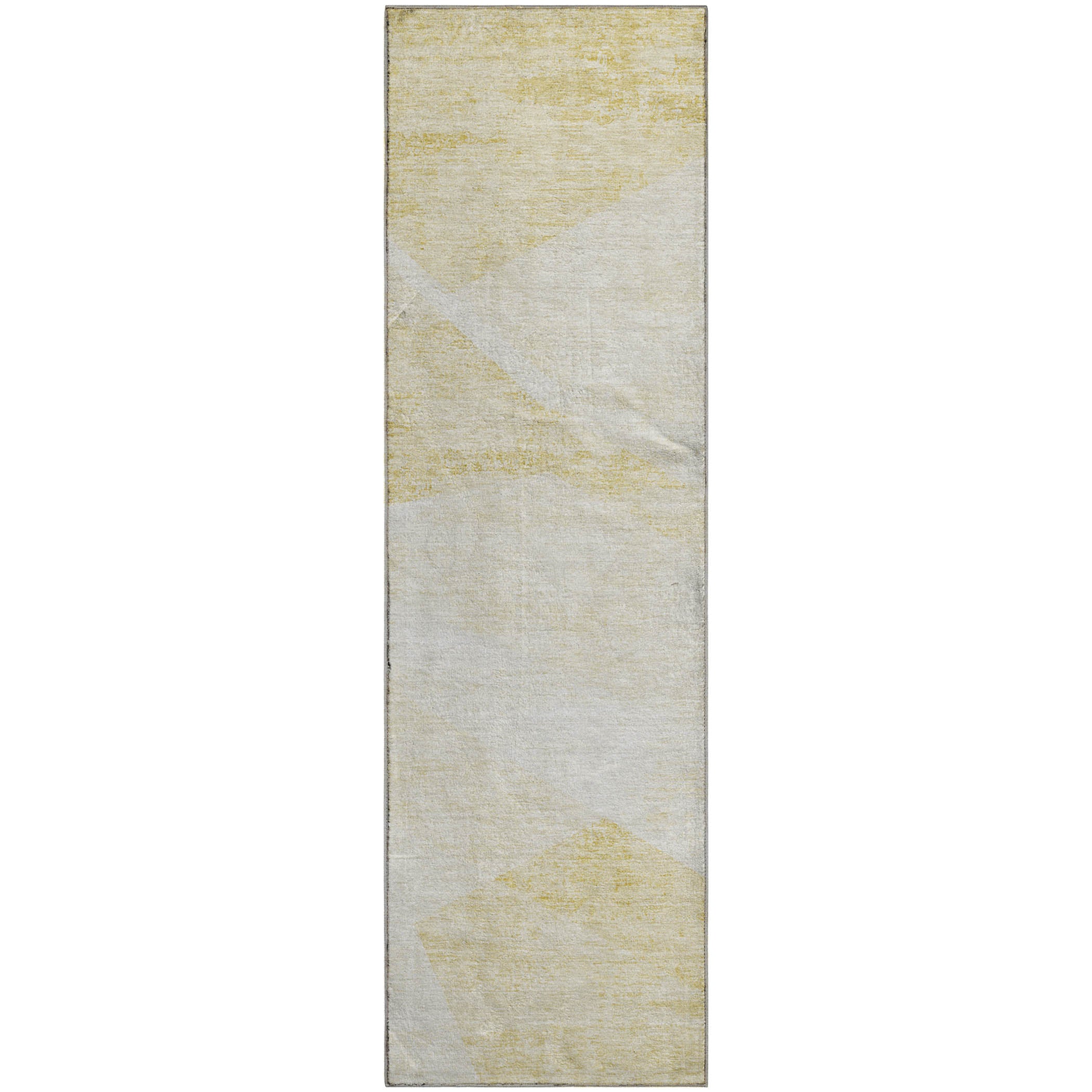 Bangkok Machine Washable Transitional Gold Rug 2'3" x 7'6" #shape_Runner