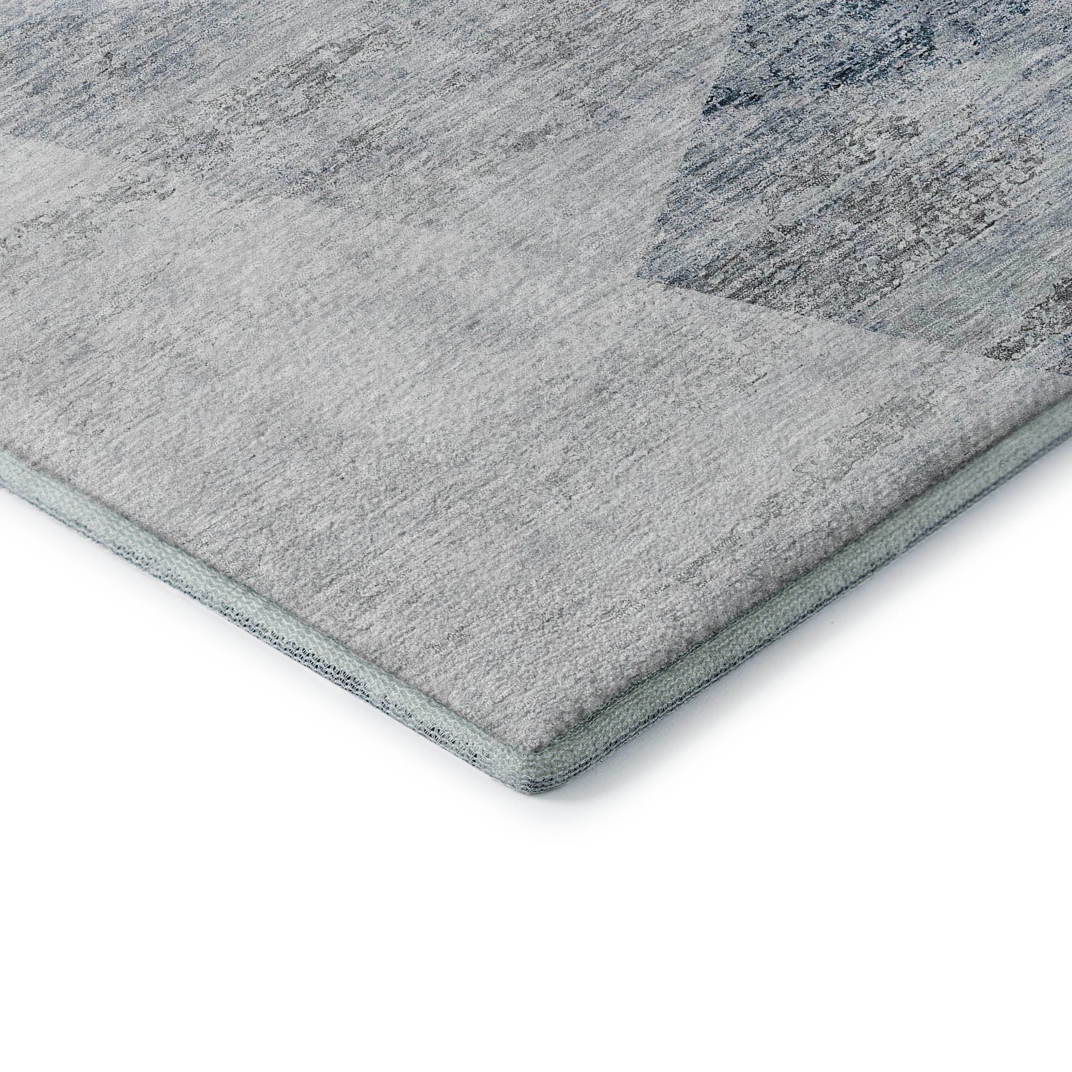 Bangkok Machine Washable Transitional Sky Blue Rug 1'8" x 2'6" #shape_Rectangle
