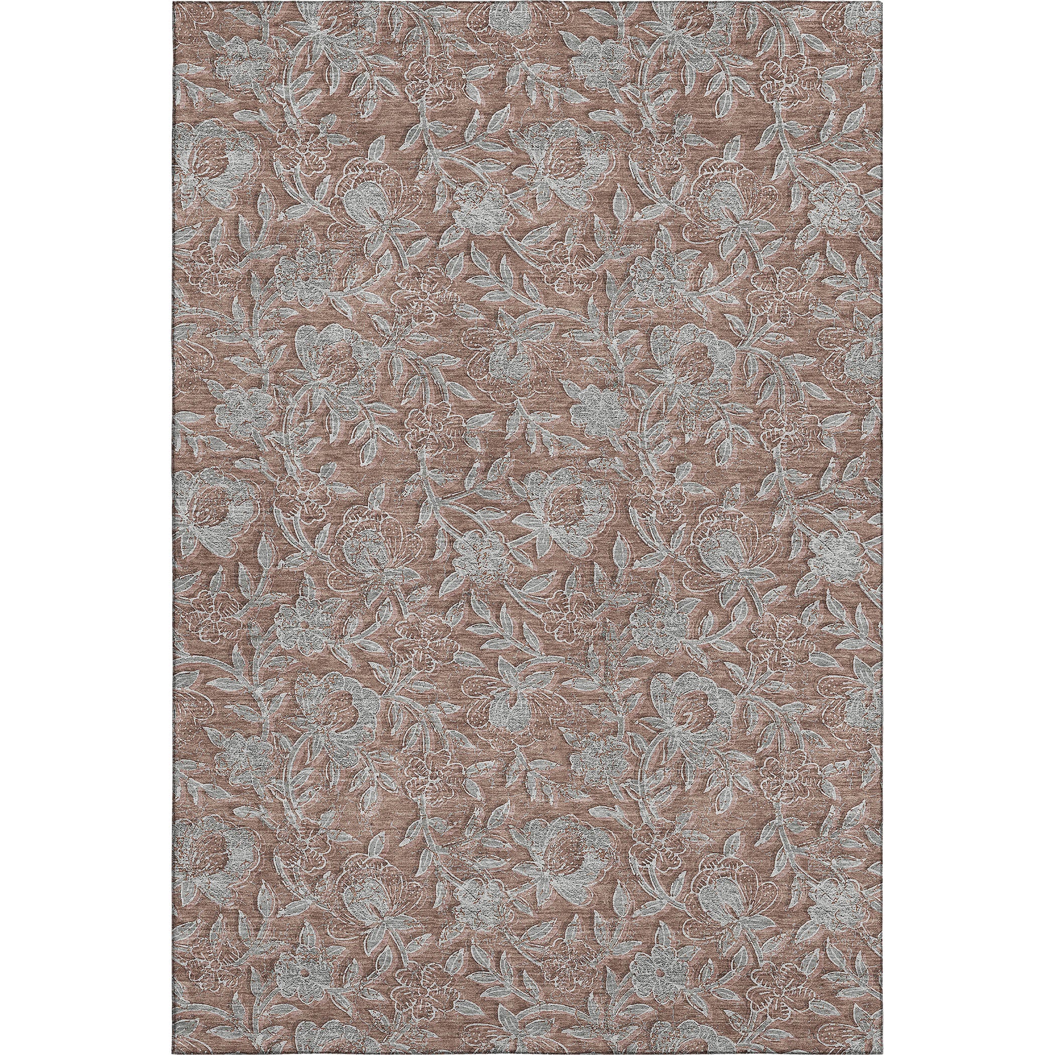 Porto Machine Washable Transitional Terracotta Orange Rug 2'6" x 3'10" #shape_Rectangle