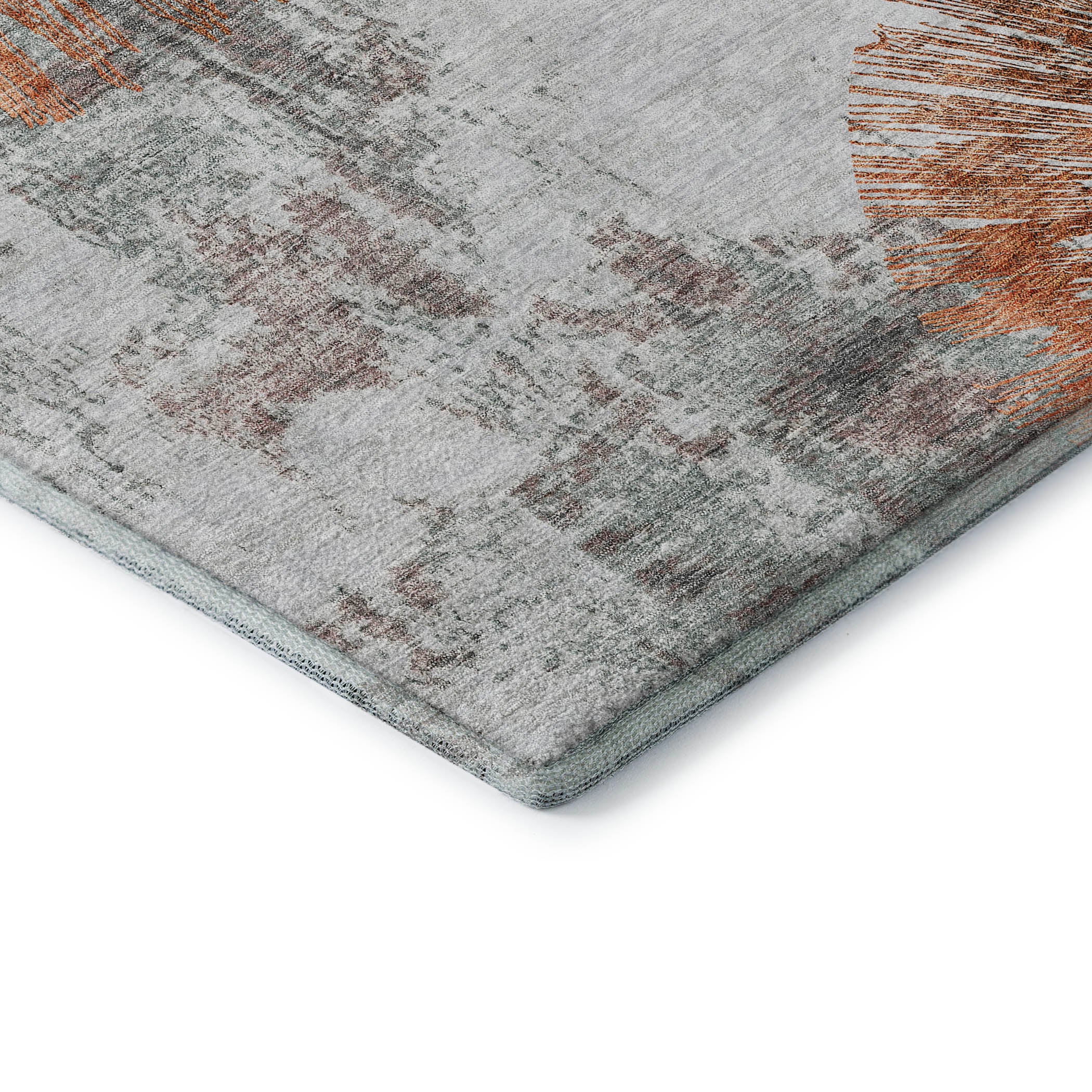 Havana Machine Washable Transitional Terracotta Orange Rug 1'8" x 2'6" #shape_Rectangle