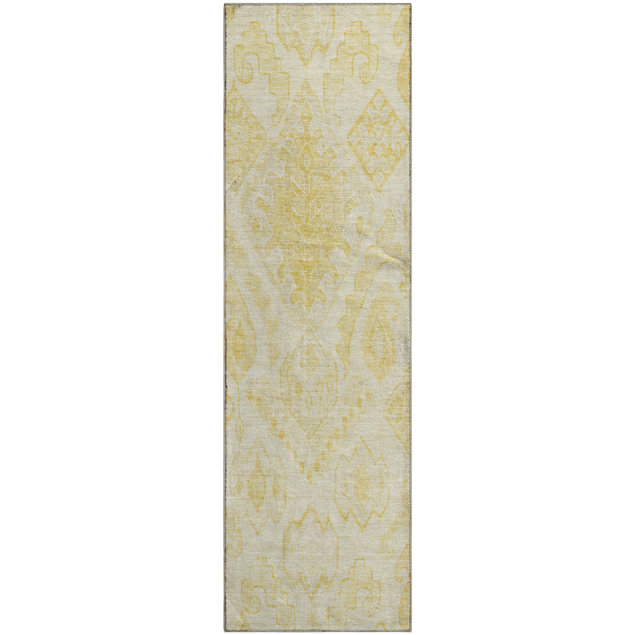 Bangkok Machine Washable Transitional Gold Rug 2'3" x 7'6" #shape_Runner